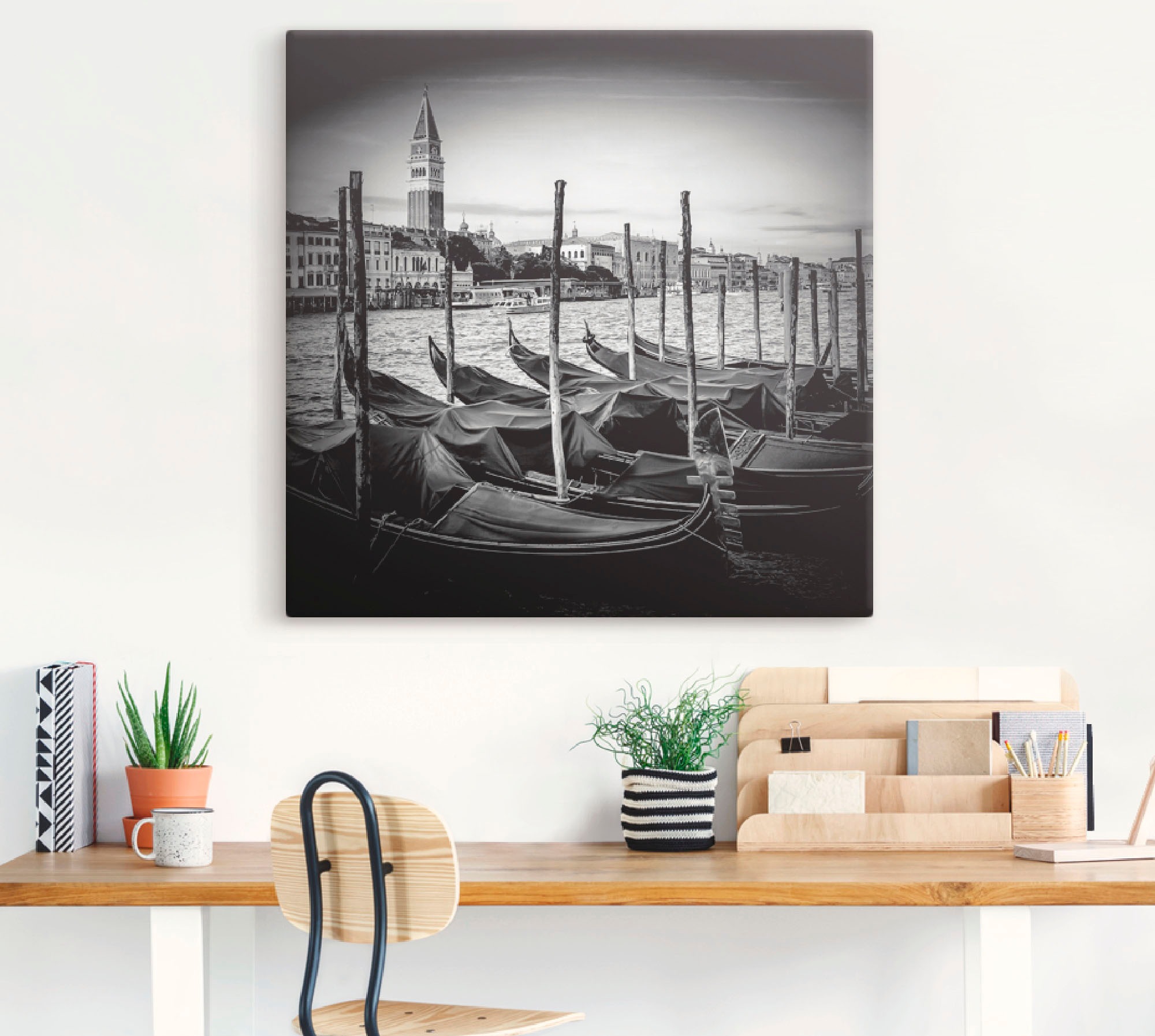 Artland Poster »Venedig Canal Grande & Markusturm II«, Italien, (1 St.), als Alubild, Leinwandbild, Wandaufkleber oder Poster in versch. Größen
