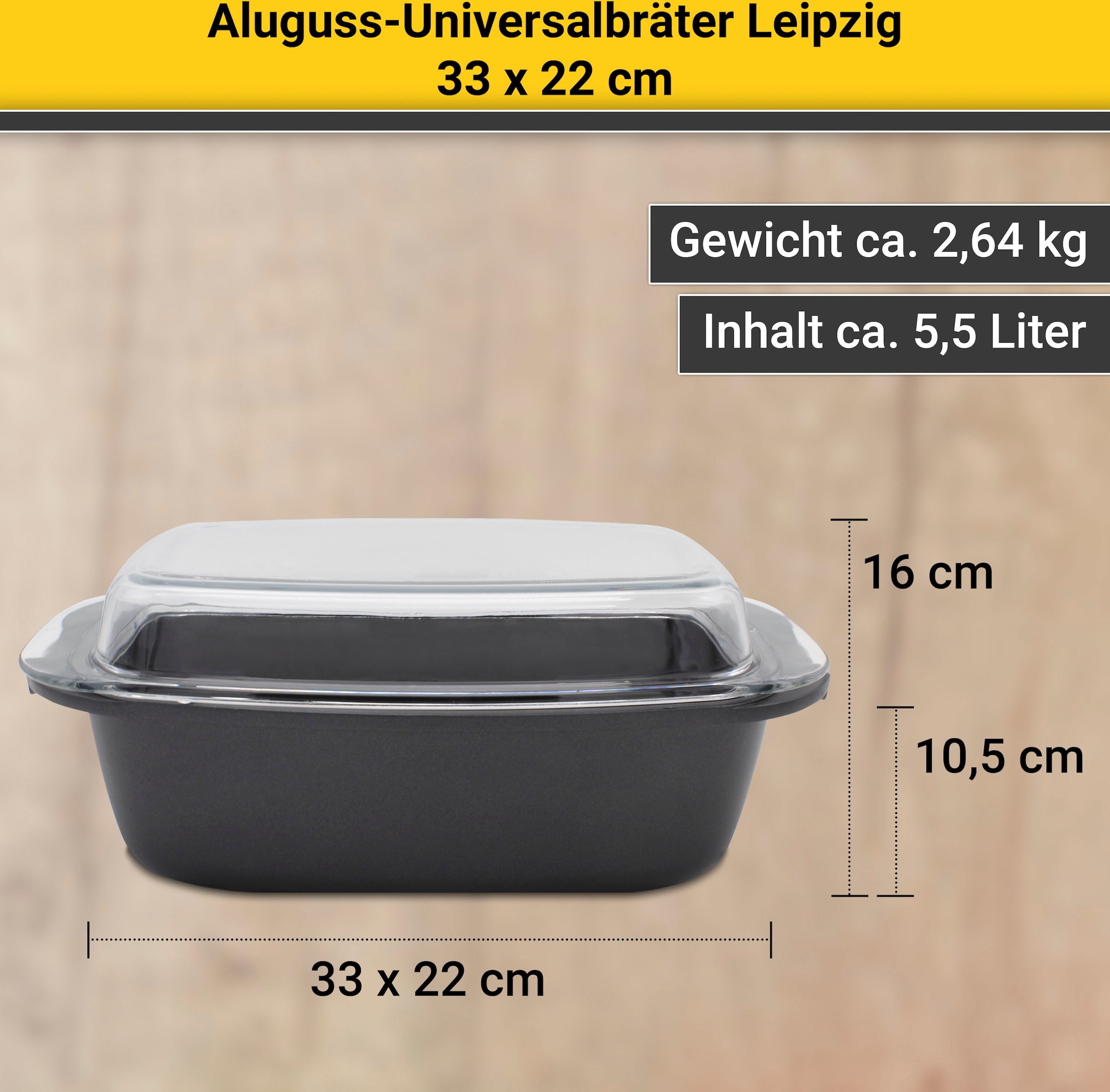 Krüger Bräter | »Leipzig«, kaufen tlg.) BAUR (1 Aluminiumguss