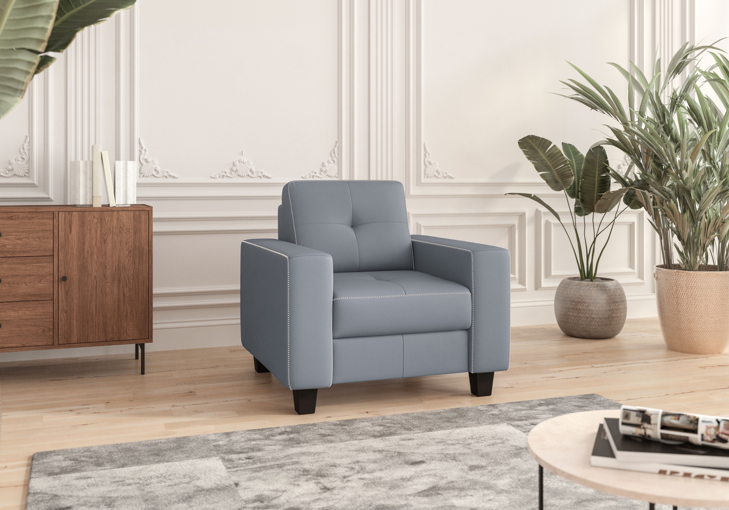 PLACES OF STYLE Sessel "Varese" Kreuznaht in beige günstig online kaufen