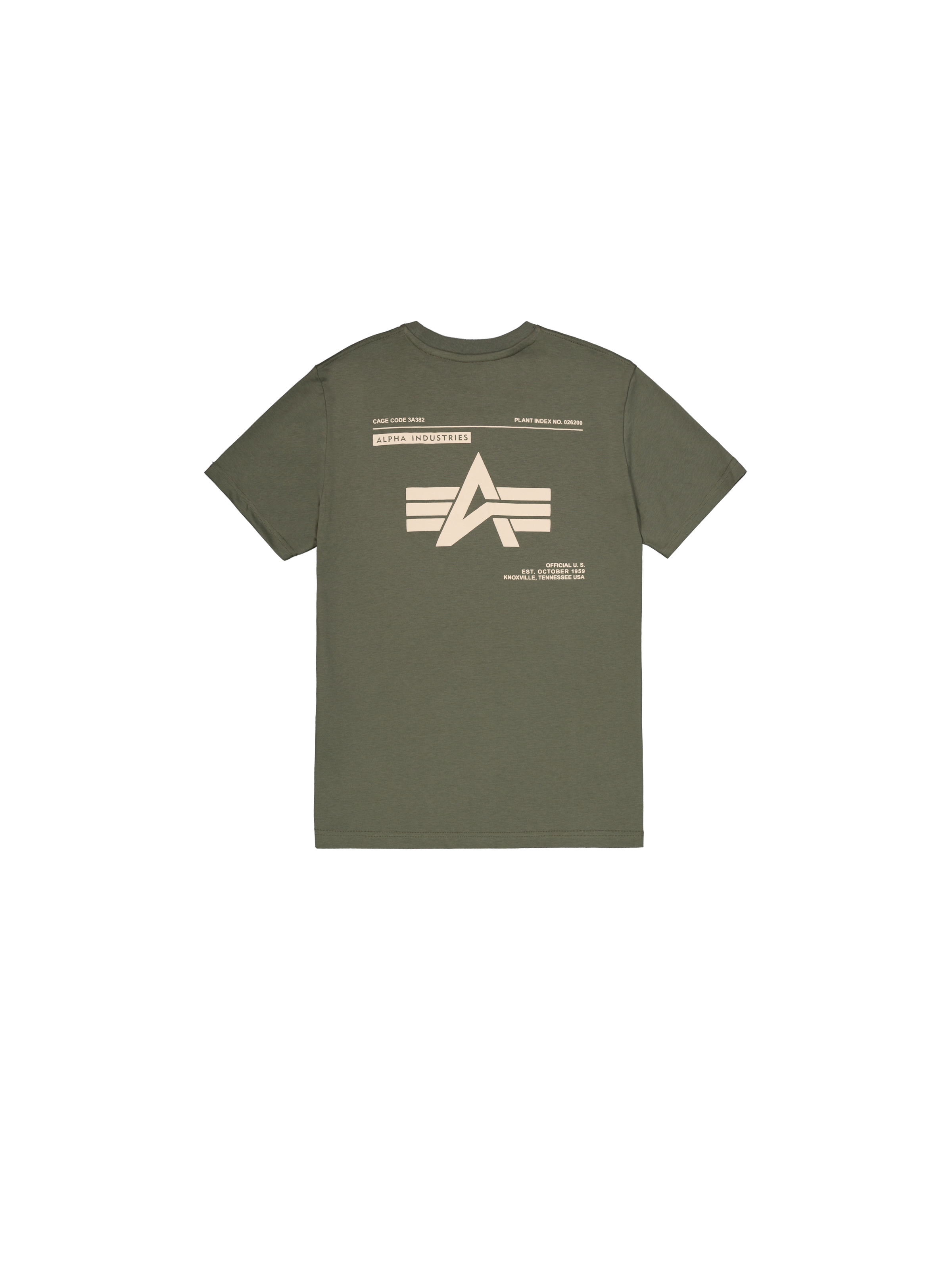 Alpha Industries Label Back Print T-Shirt Dark Olive M 6
