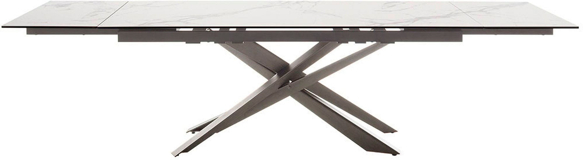 MCA furniture Esstisch »TESERO Auszugtisch 200-300 cm«, (Einzelstück), Keramik,Edelstahl,Marmor-Optik,ausziehbar,belastbar 100kg,10-12 Pers.