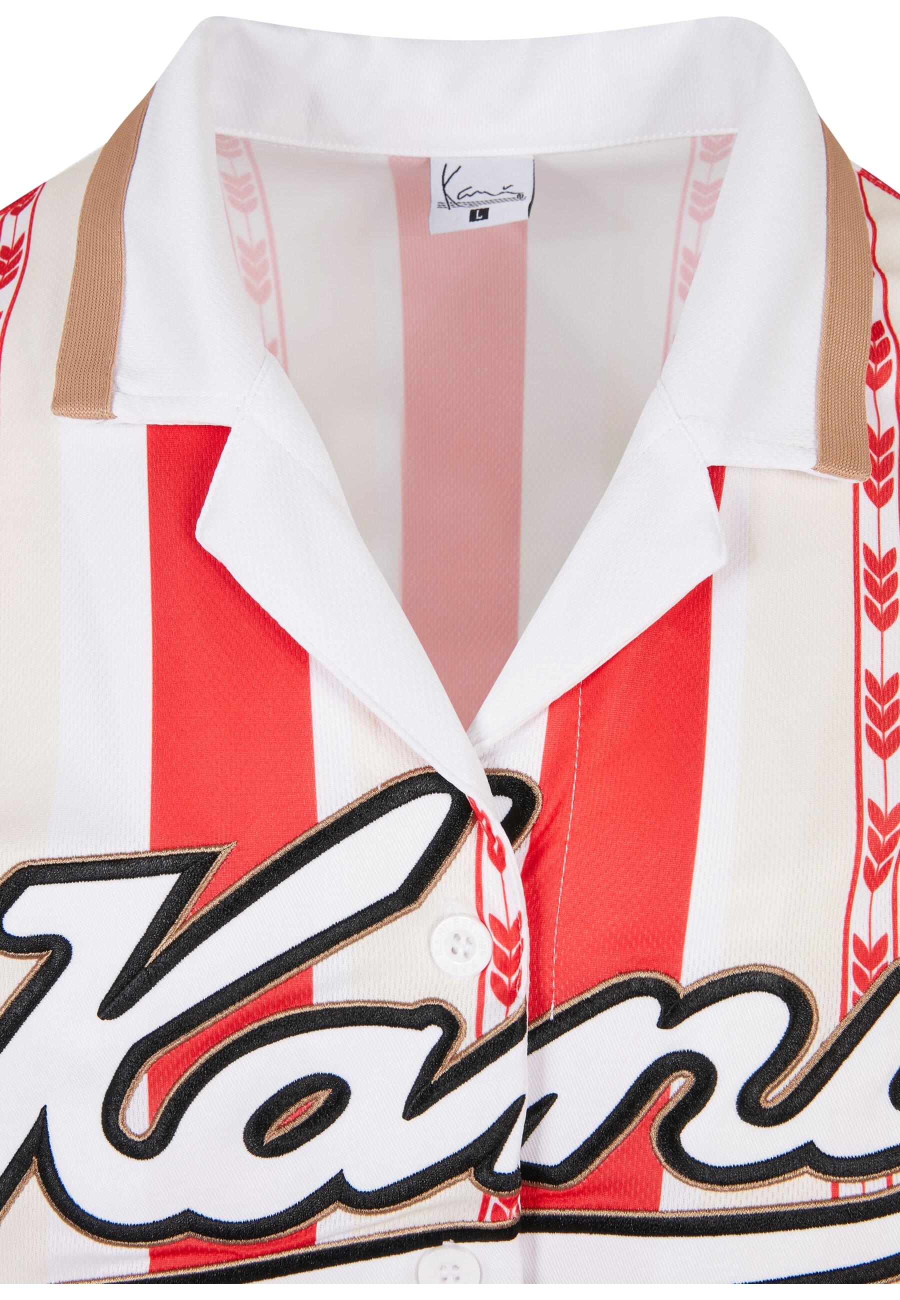 Thumbnail - Karl Kani T-Shirt "Karl Kani Herren KM222-002-1 Varsity Block Stripe Baseball Shirt" 1 Stk.