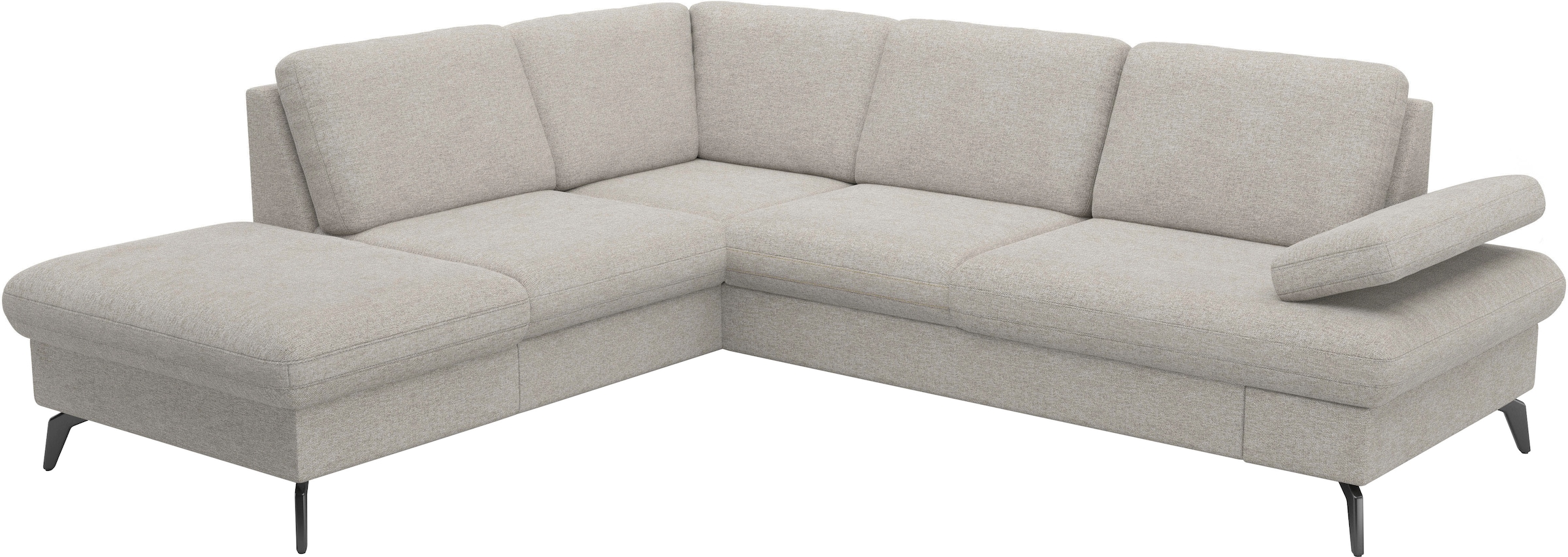 sit&more Ecksofa »Morris Jubi L-Form«, inkl. Armteilfunktion und 1 Zierkissen, wahlweise mit Bettfunktion