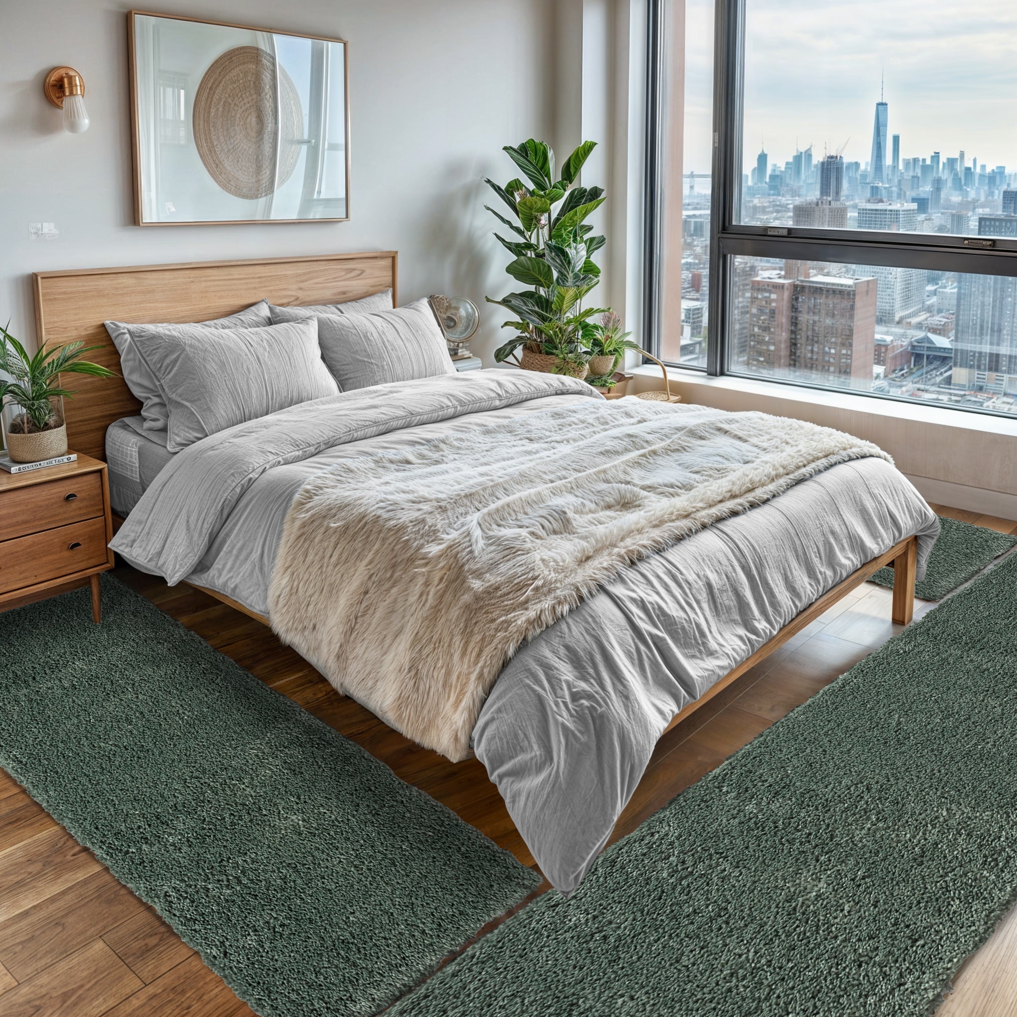 OTTO home Hochflor-Teppich "Banji" rechteckig 37 mm Höhe Uni Farben, weich günstig online kaufen