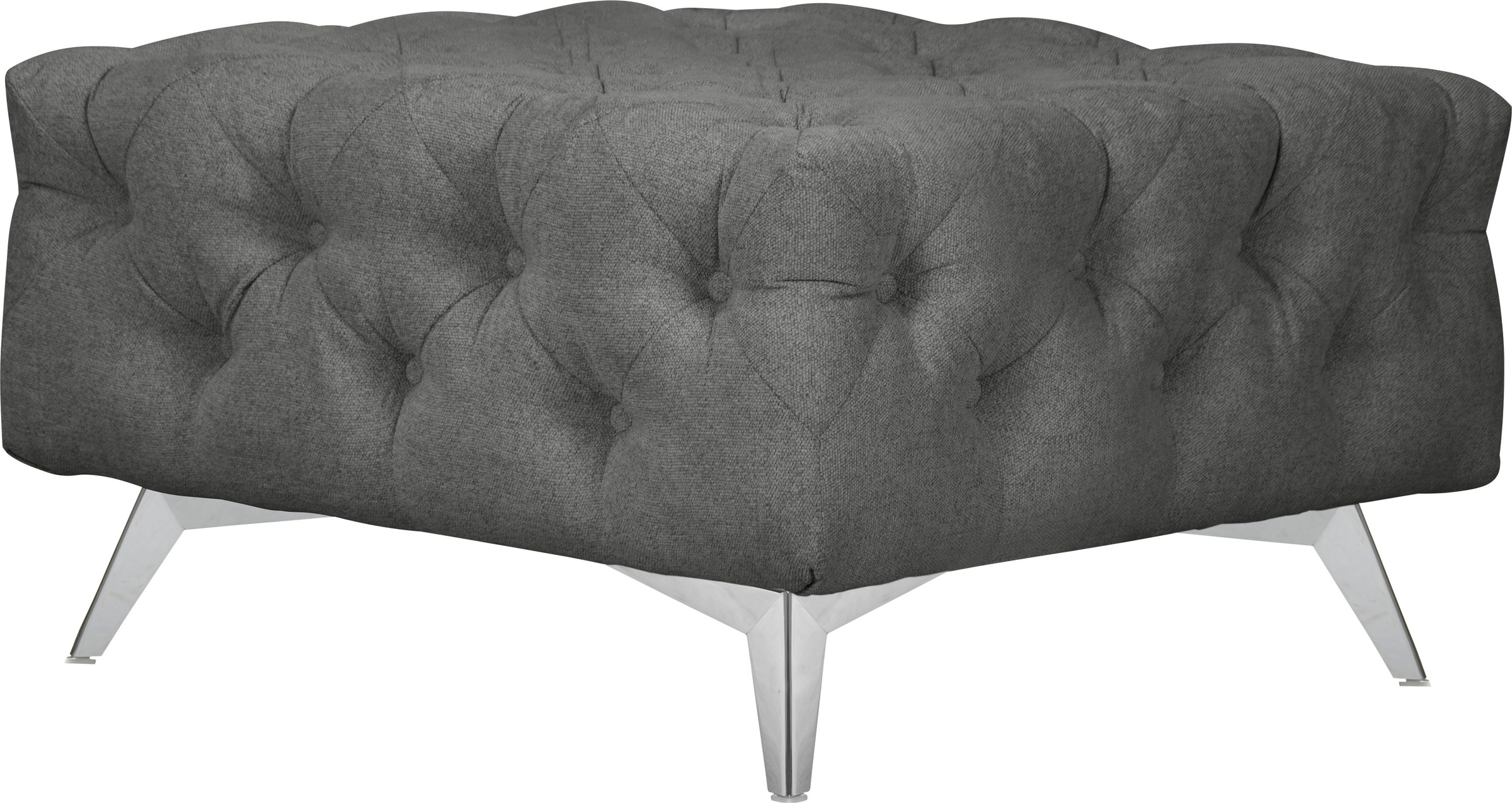 Thumbnail - Home affaire Polsterhocker "Amaury" Chesterfield-Optik, Breite 80cm, Fußfarbe wählbar