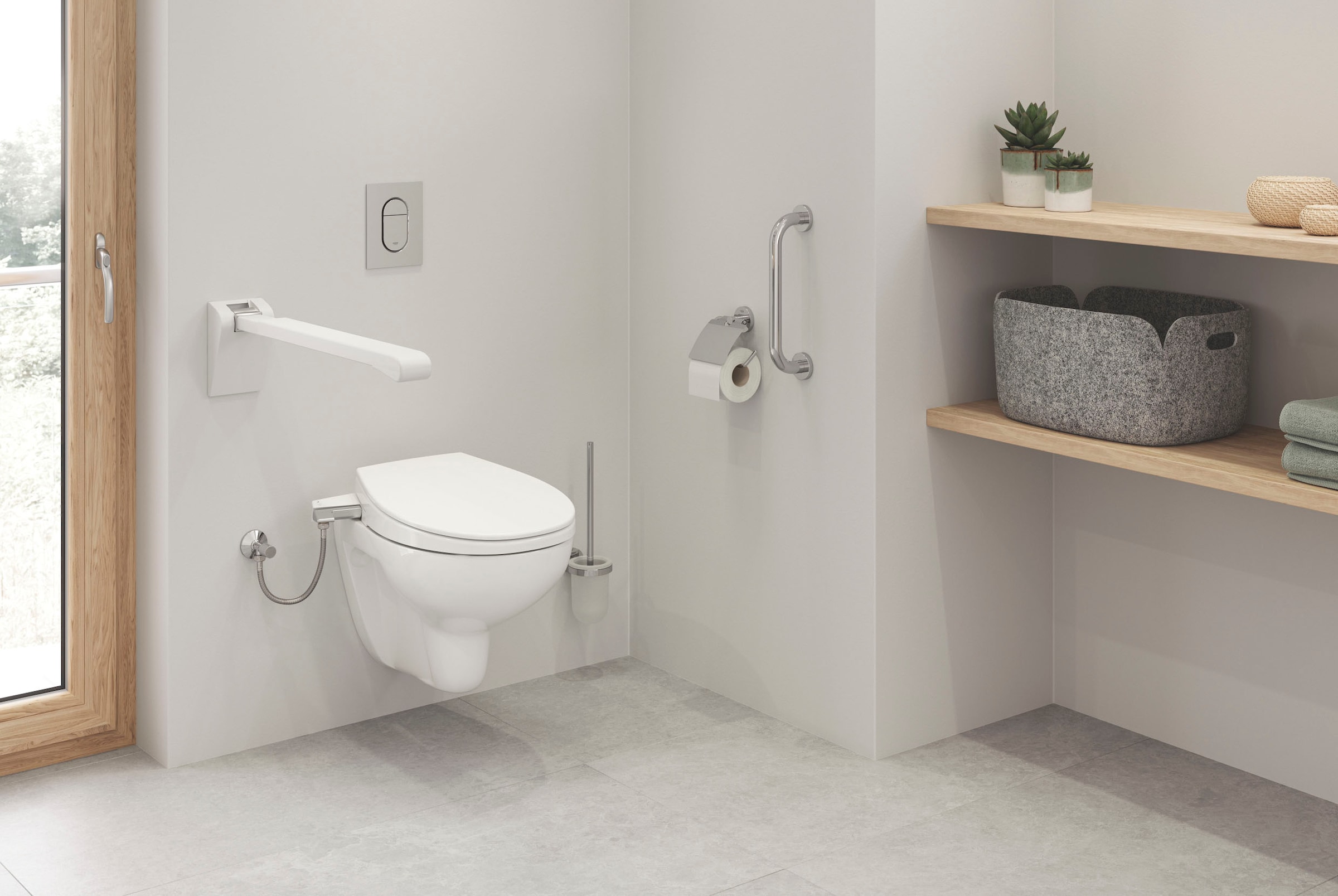 Grohe WC-Garnitur »Essentials«, 1 St., pflegeleichte langlebige Chromoberfläche