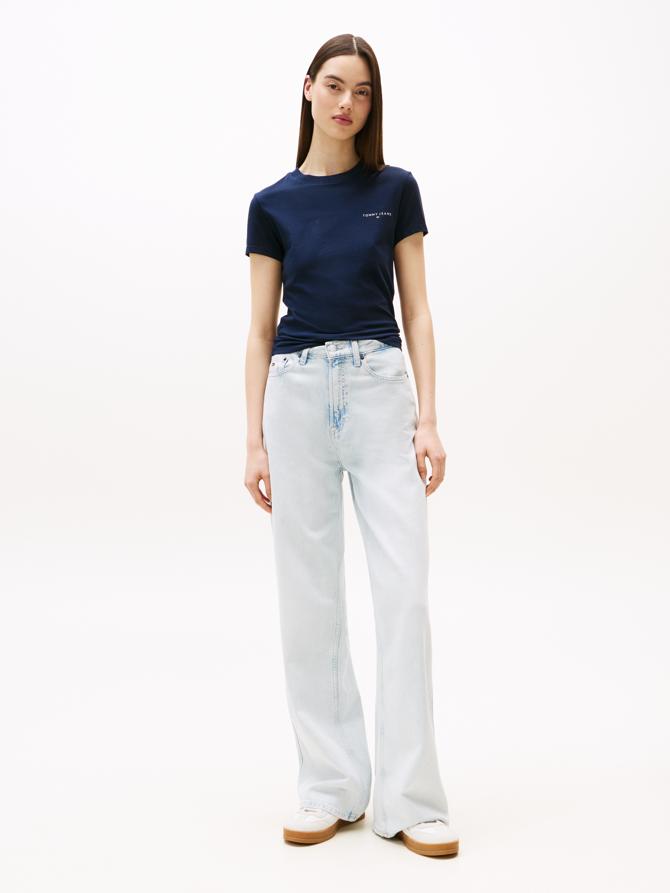 Tommy Jeans Kurzarmshirt "TJW SLIM LINEAR SS TEE EXT" günstig online kaufen