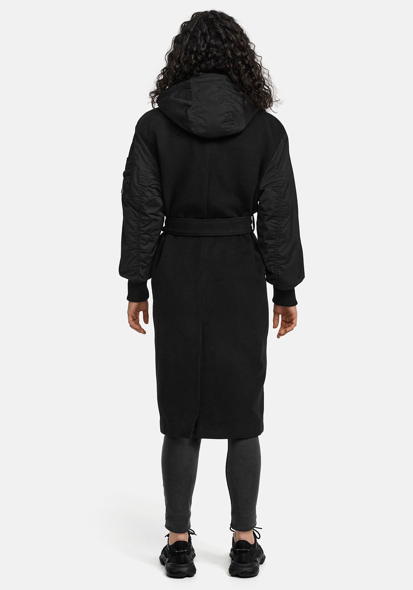 Marikoo Winterjacke »Tjadee«, Langer Wickelmantel