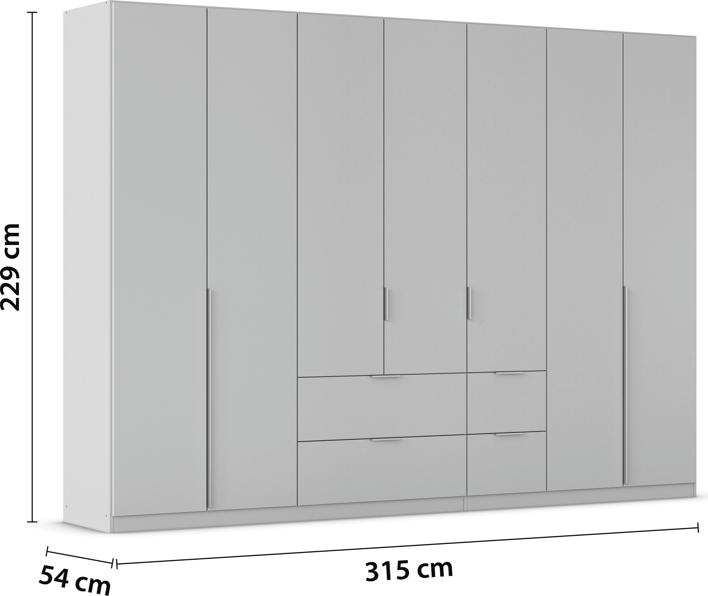 rauch Drehtürenschrank »Kleiderschrank Schrank Garderobe AGORDO mit Dekor- oder Hochglanzfront«, (in zwei Griff-Farben, Breiten 91-360 cm), mit Außenschubkästen, in 7 Breiten und 2 Höhen MADE IN GERMANY