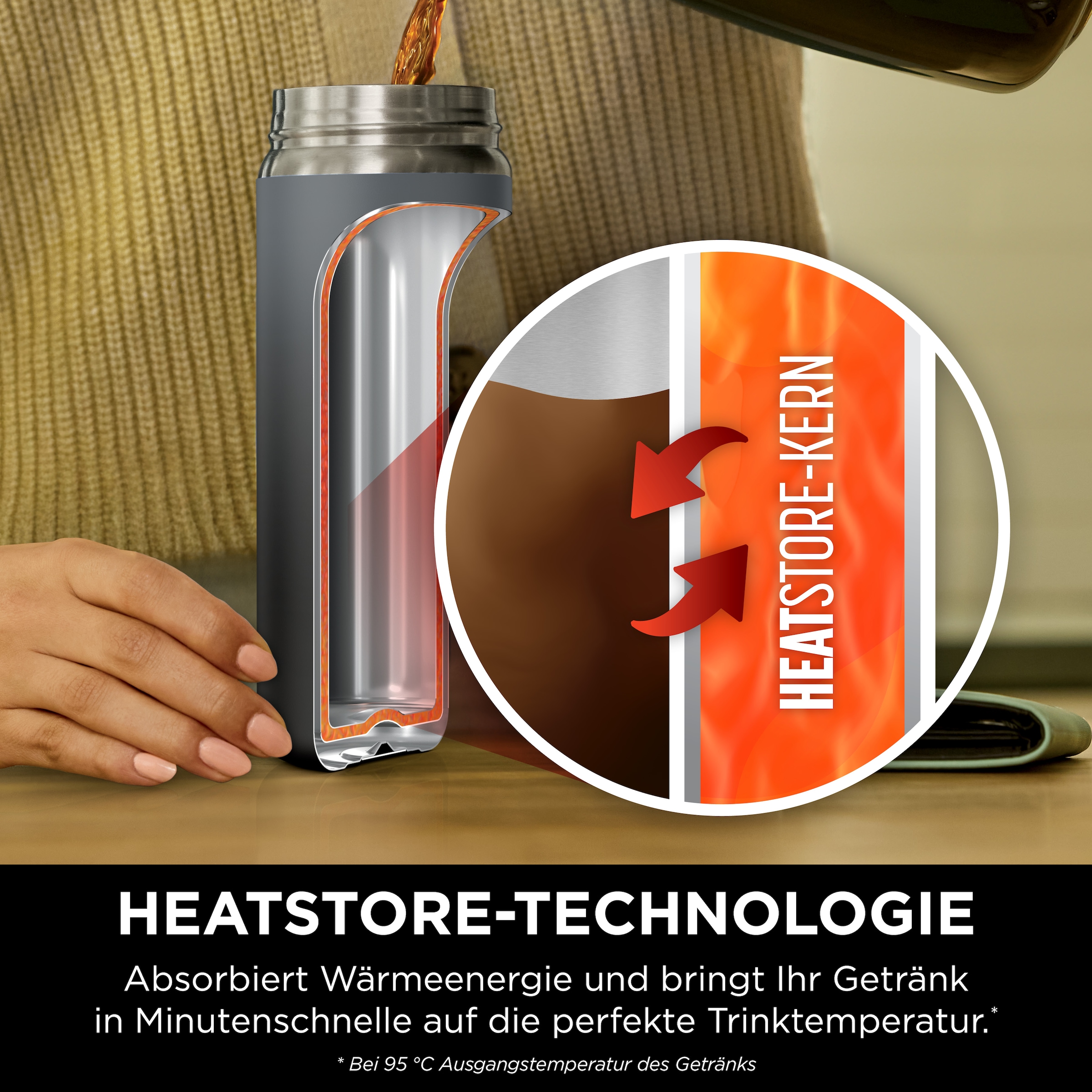NINJA Isolierflasche »Ninja Sip Perfect Reisebecher - 300 ml DW1203EUU / 400 ml DW1603EUU«, Kontrollierte Wärme für den perfekten Schluck, jedes Mal