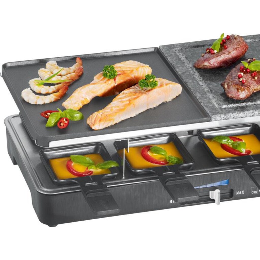 CLATRONIC Raclette »RG 3518«, 8 St. Raclettepfännchen, 1400 W