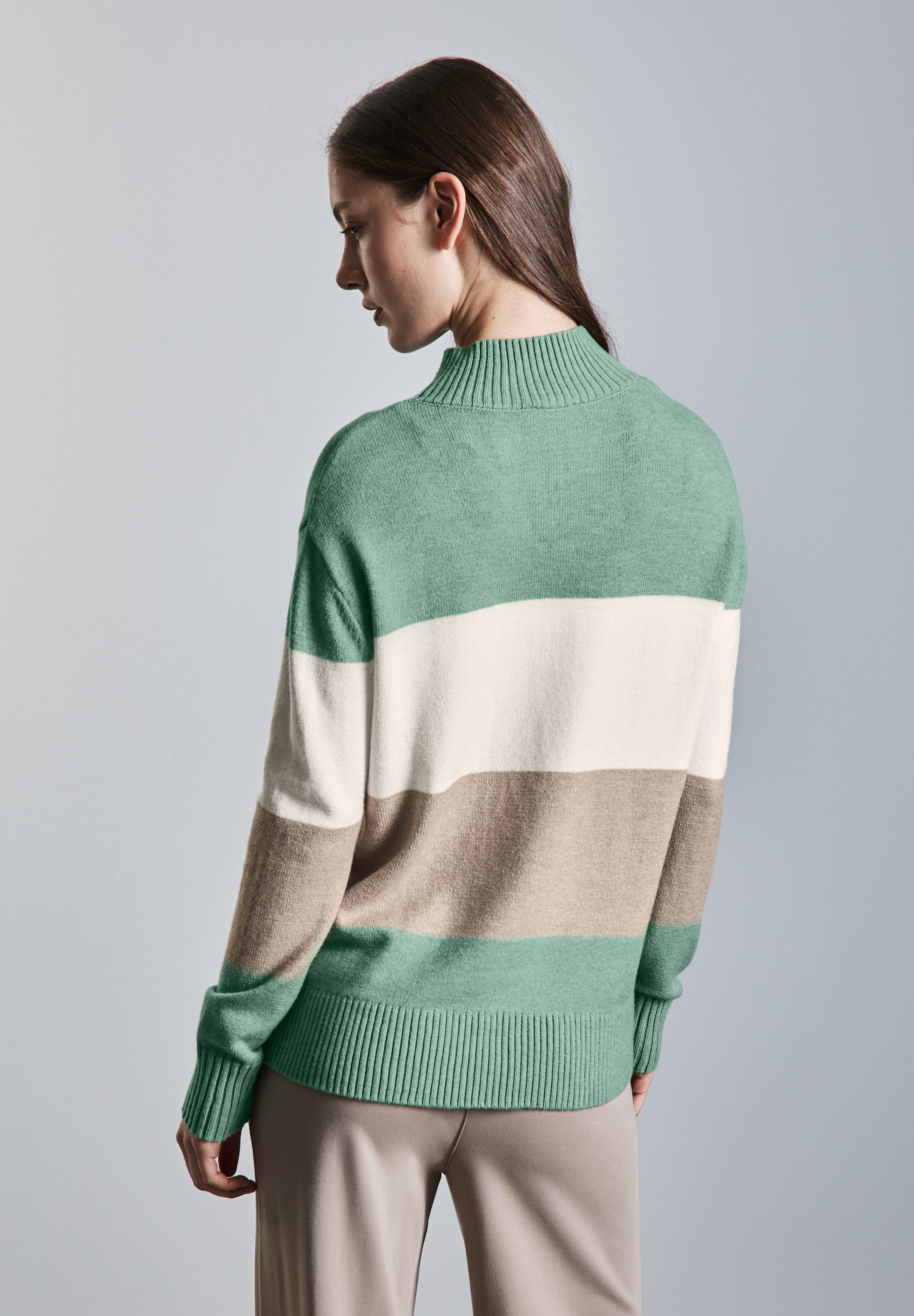 STREET ONE Strickpullover, aus softem Materialmix