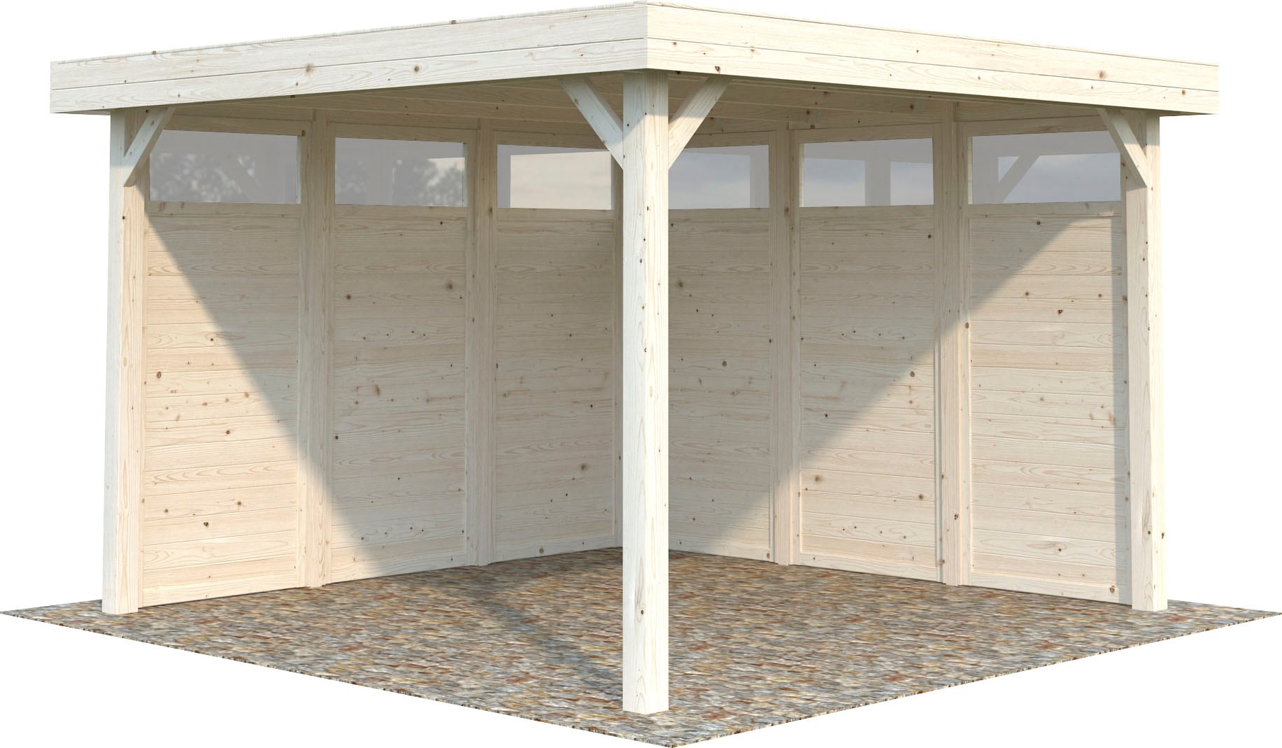 Palmako Holzpavillon »Lucy«, BxT: 389x389 cm, naturbelassen