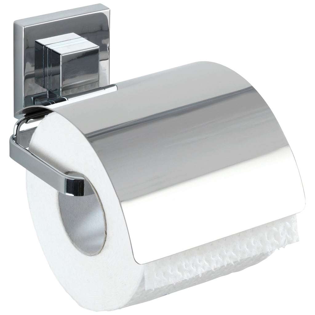 WENKO Badaccessoire-Set »Vacuum-Loc Quadro«, (Set, 2 tlg.), WC-Garnitur,Toilettenpapierhalter