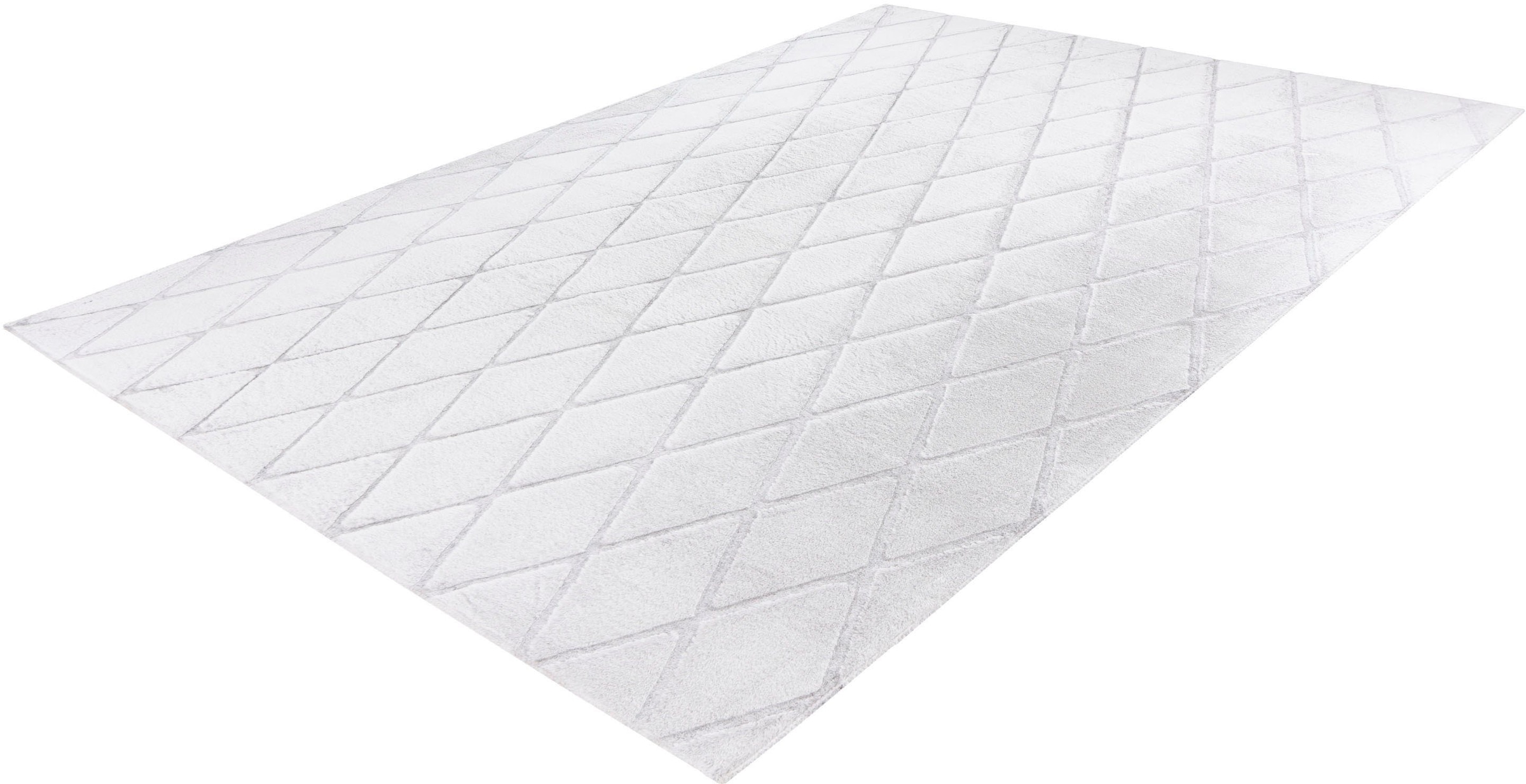 calo-deluxe Teppich »Jardan-2000«, rechteckig, 20 mm Höhe, besonders weich durch Microfaser, Rauten-Design