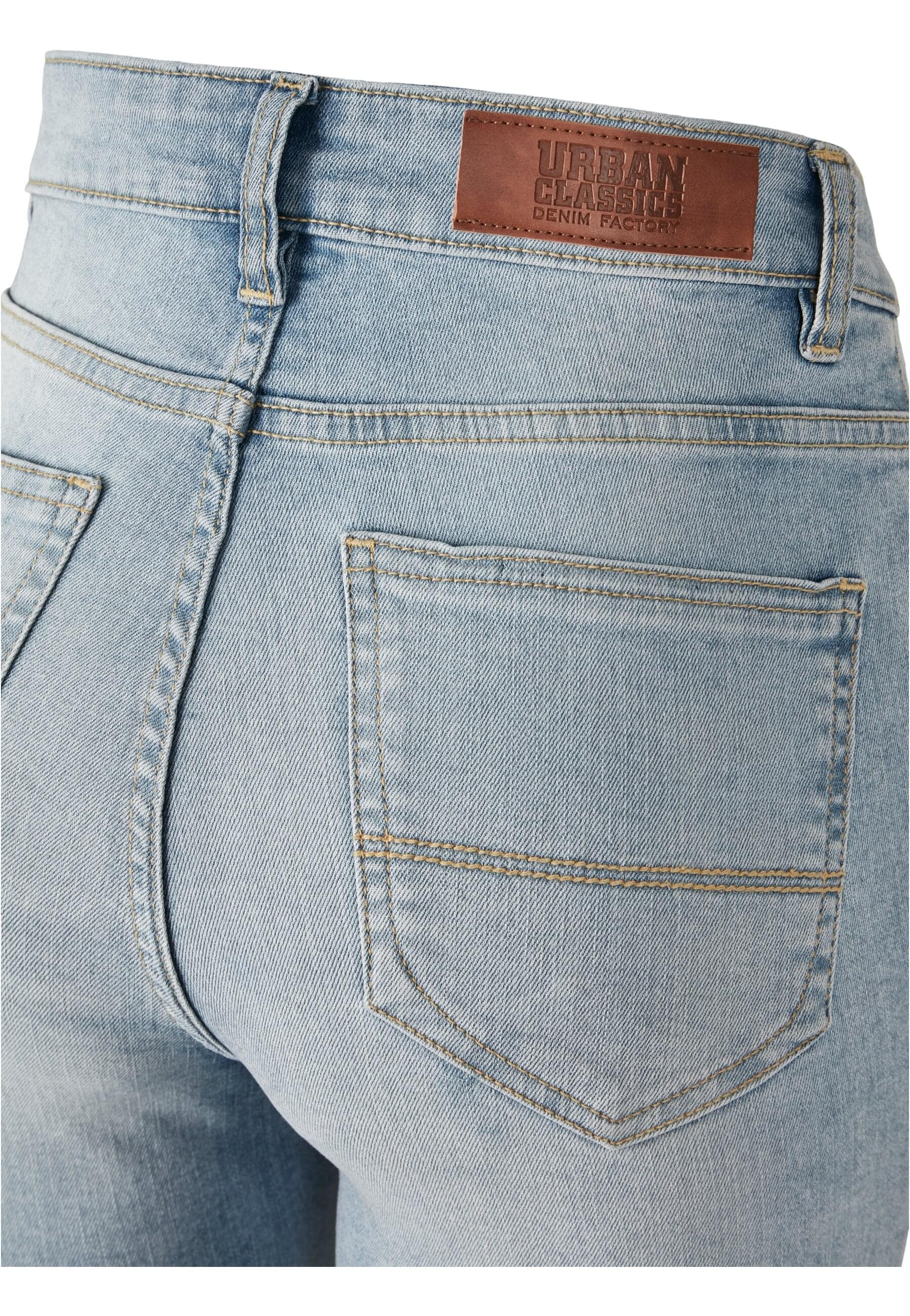 URBAN CLASSICS Bequeme Jeans »Urban Classics Damen Ladies High Waist Slim Jeans«, (1 tlg.)