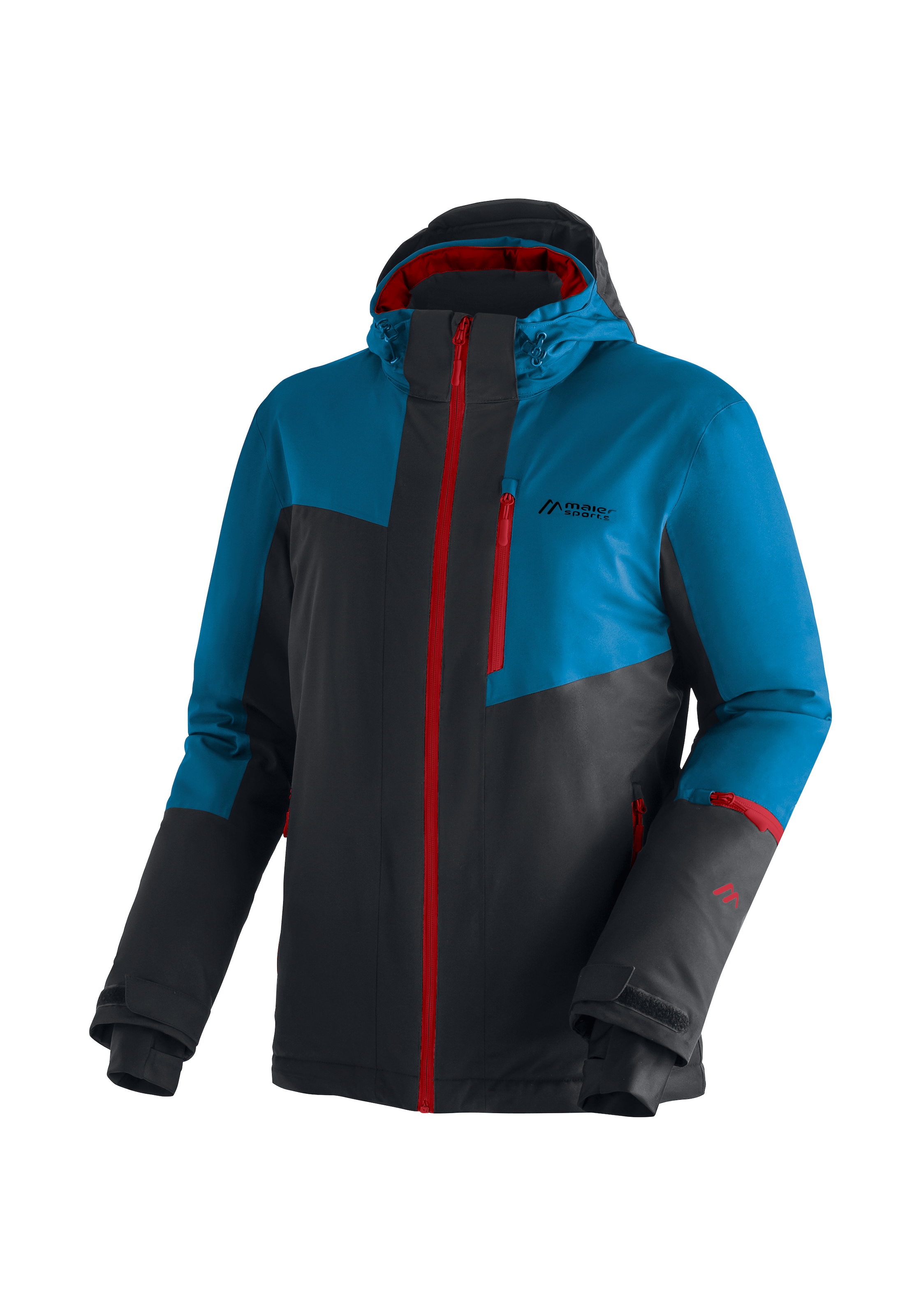 Maier Sports Skijacke "MONZABON M 2.0", Herren Winterjacke, wind/wasserdicht, 3 RV-Taschen und Kapuze, Regular fit