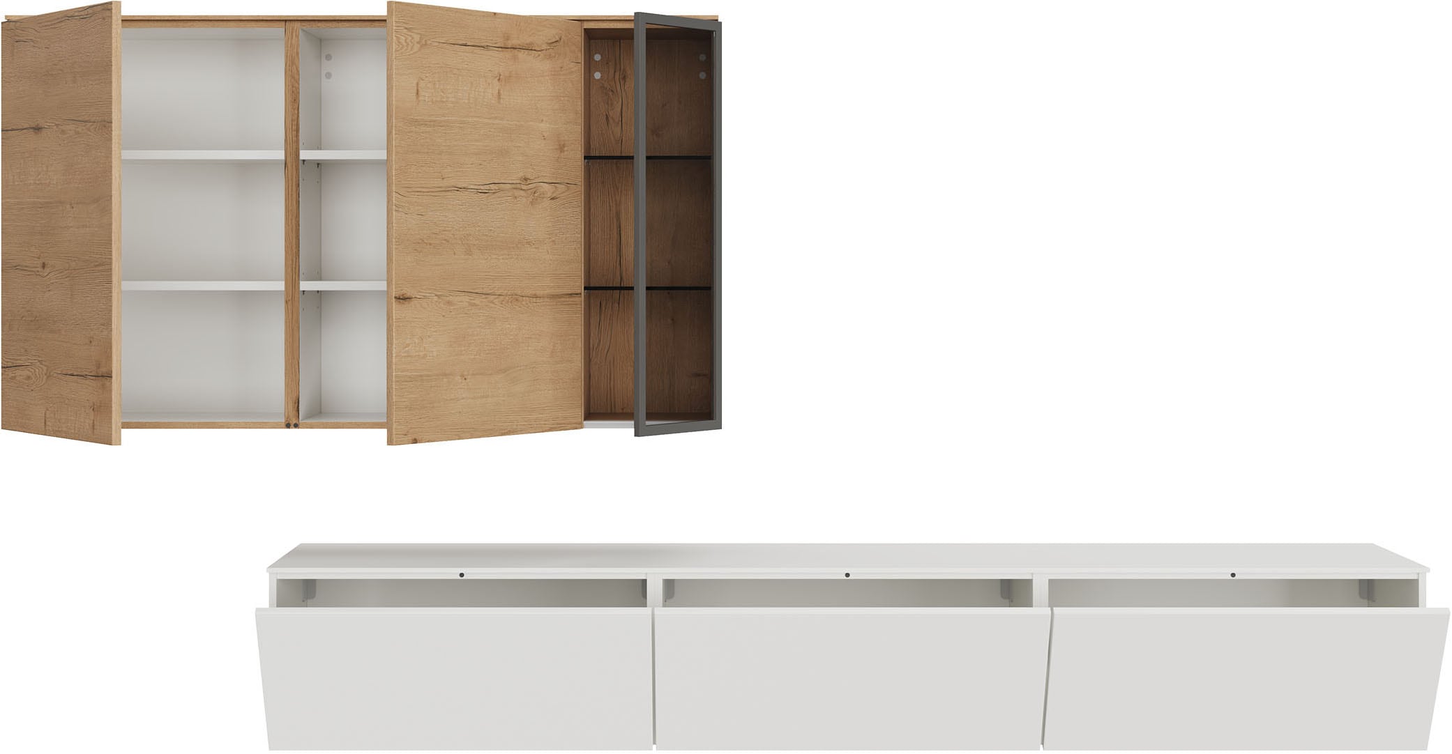 nobilia® Wohnzimmer-Set »Style, variabel montierbar«