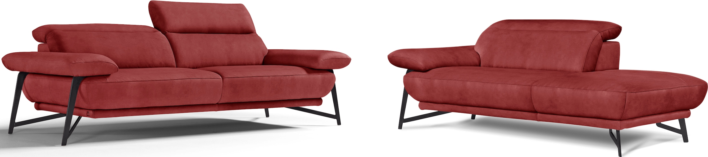 Egoitaliano Sofa "Anais, Design mit hohem Sitzkomfort, Fußfarbe schattengra günstig online kaufen