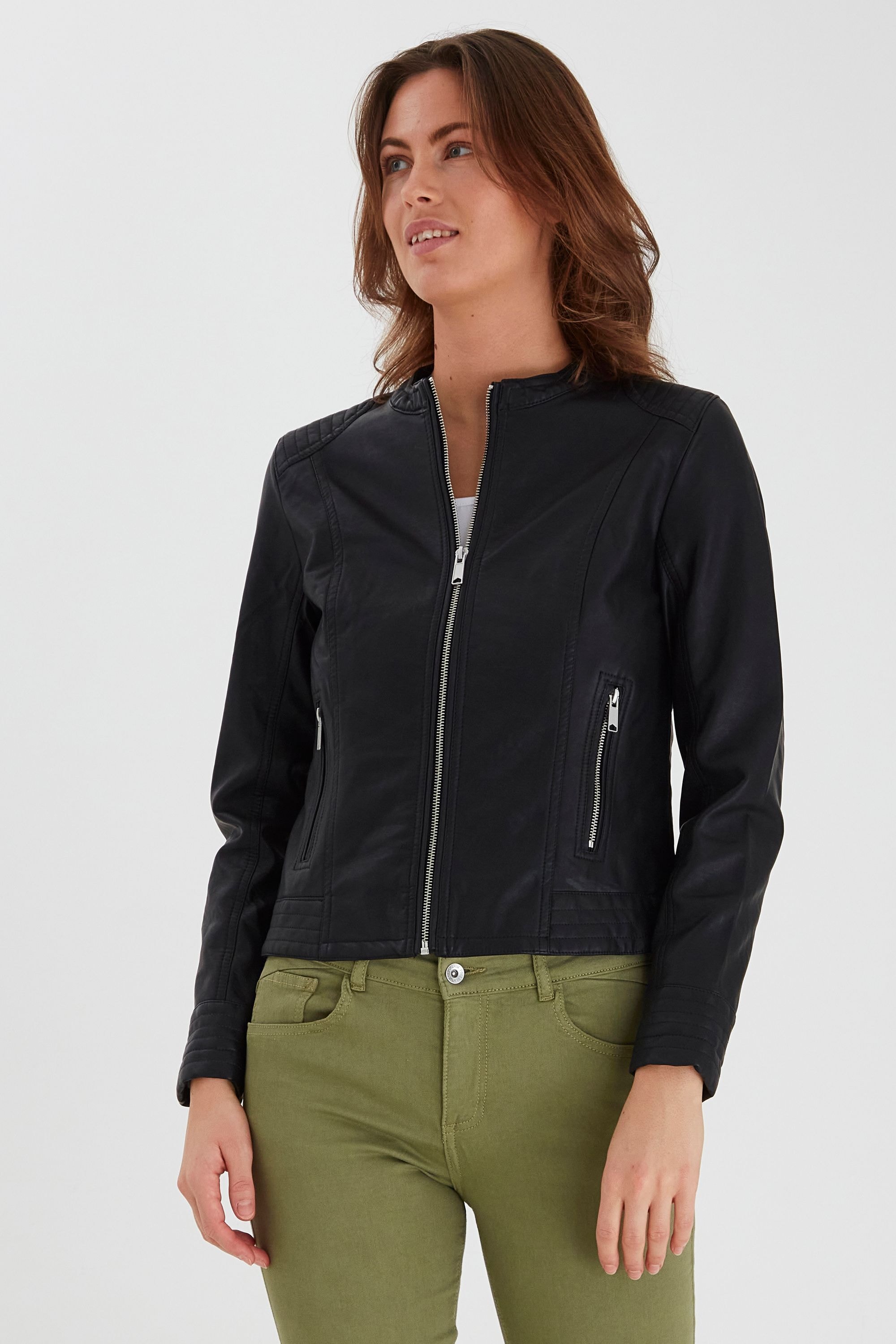 b.young Lederimitatjacke »Lederimitatjacke BYAcom«, ohne Kapuze