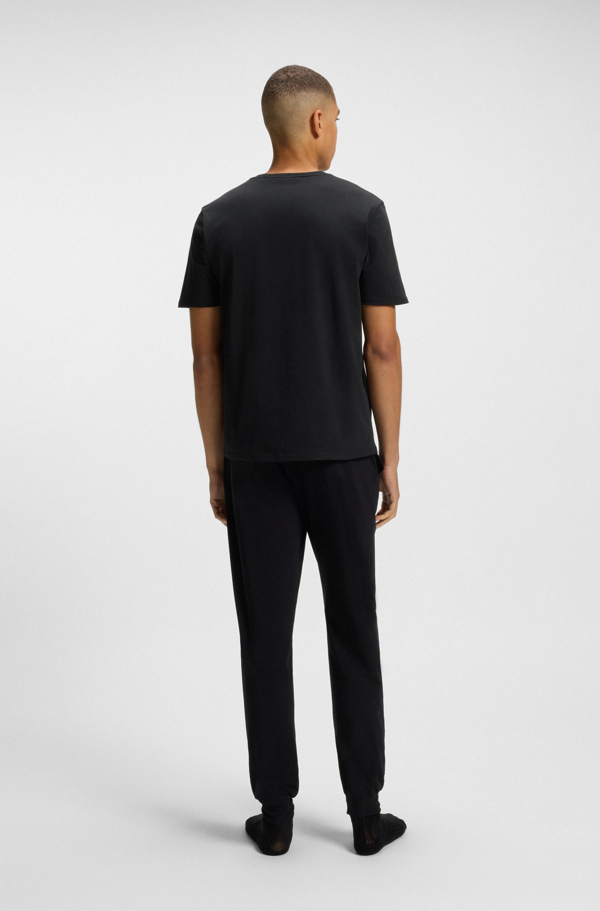 BOSS T-Shirt »Unique«, aus elastischer Baumwolle mit Tape-Details, regular fit