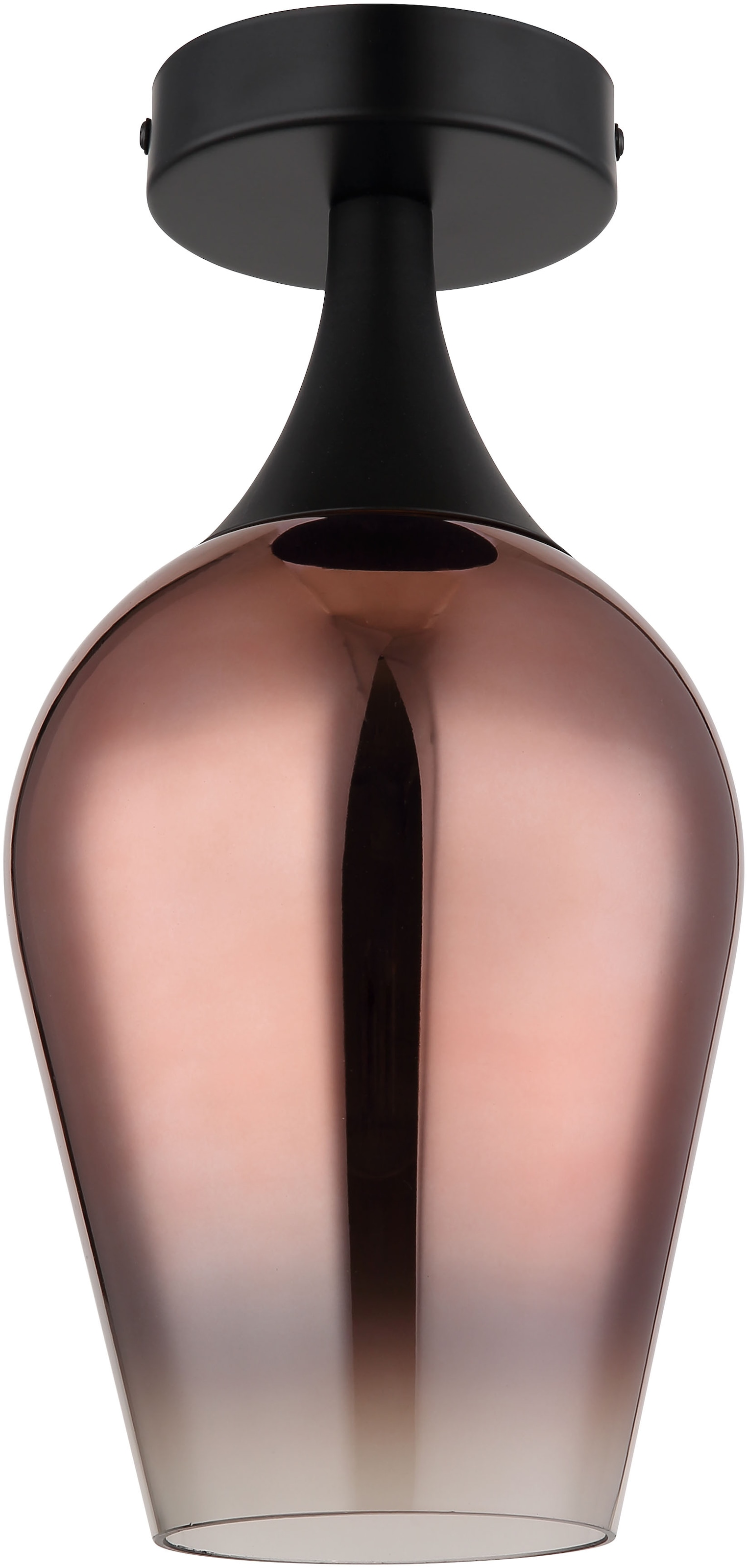GLOBO LIGHTING Deckenleuchte »LAVUS«, Leuchtmittel E27 | ohne Leuchtmittel, Deckenlampe/Glas kupferfarben/Wohnzimmer/Flur/modern