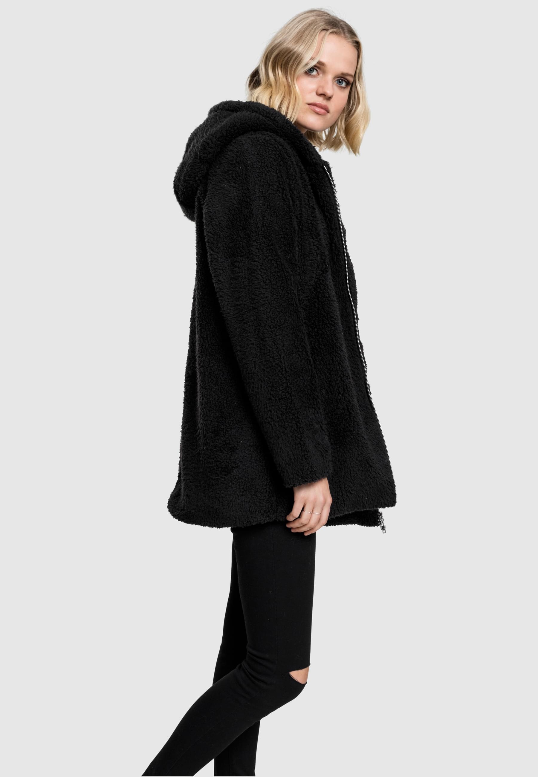 URBAN CLASSICS Allwetterjacke »Urban Classics Damen Ladies Sherpa Jacket«, (1 St.), mit Kapuze