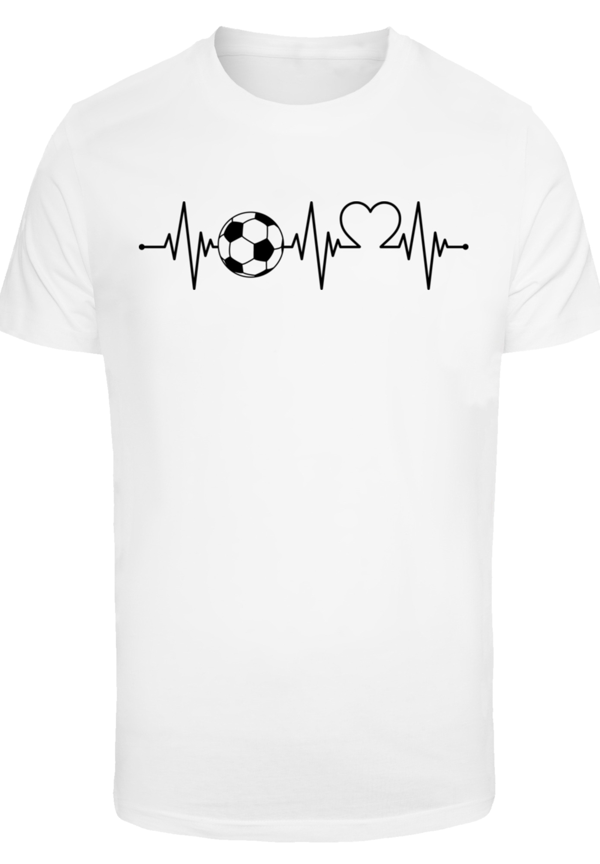 F4NT4STIC T-Shirt »Herzschlag Fußball«, Premium Qualität