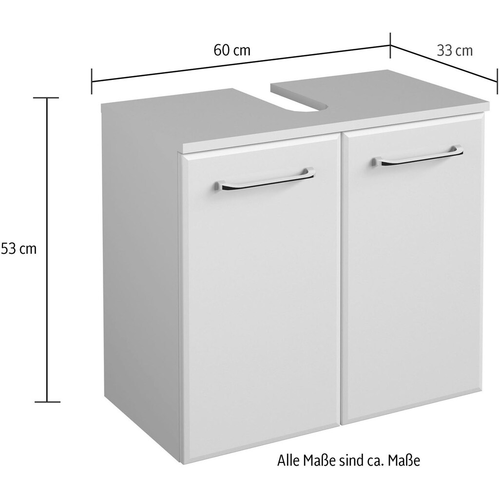 Saphir Badmöbel-Set »Quickset 2-teilig, Waschbeckenunterschrank und LED-Spiegelschrank«, (Set)