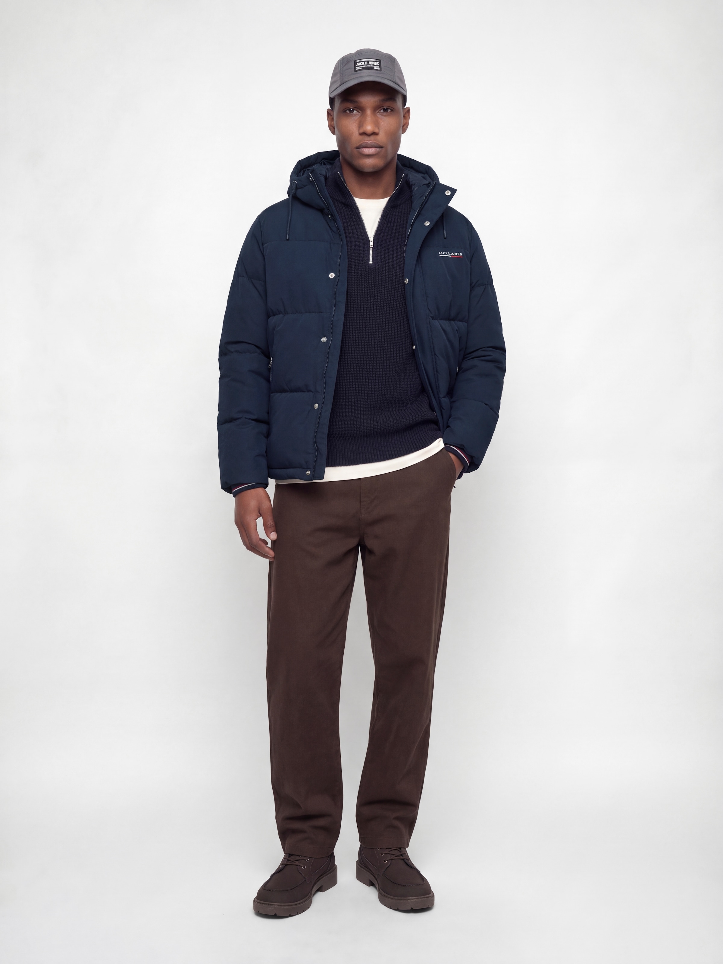 Jack & Jones Steppjacke »JJTATE PUFFER JACKET« mit Kapuze Kunstfaser, regular fit