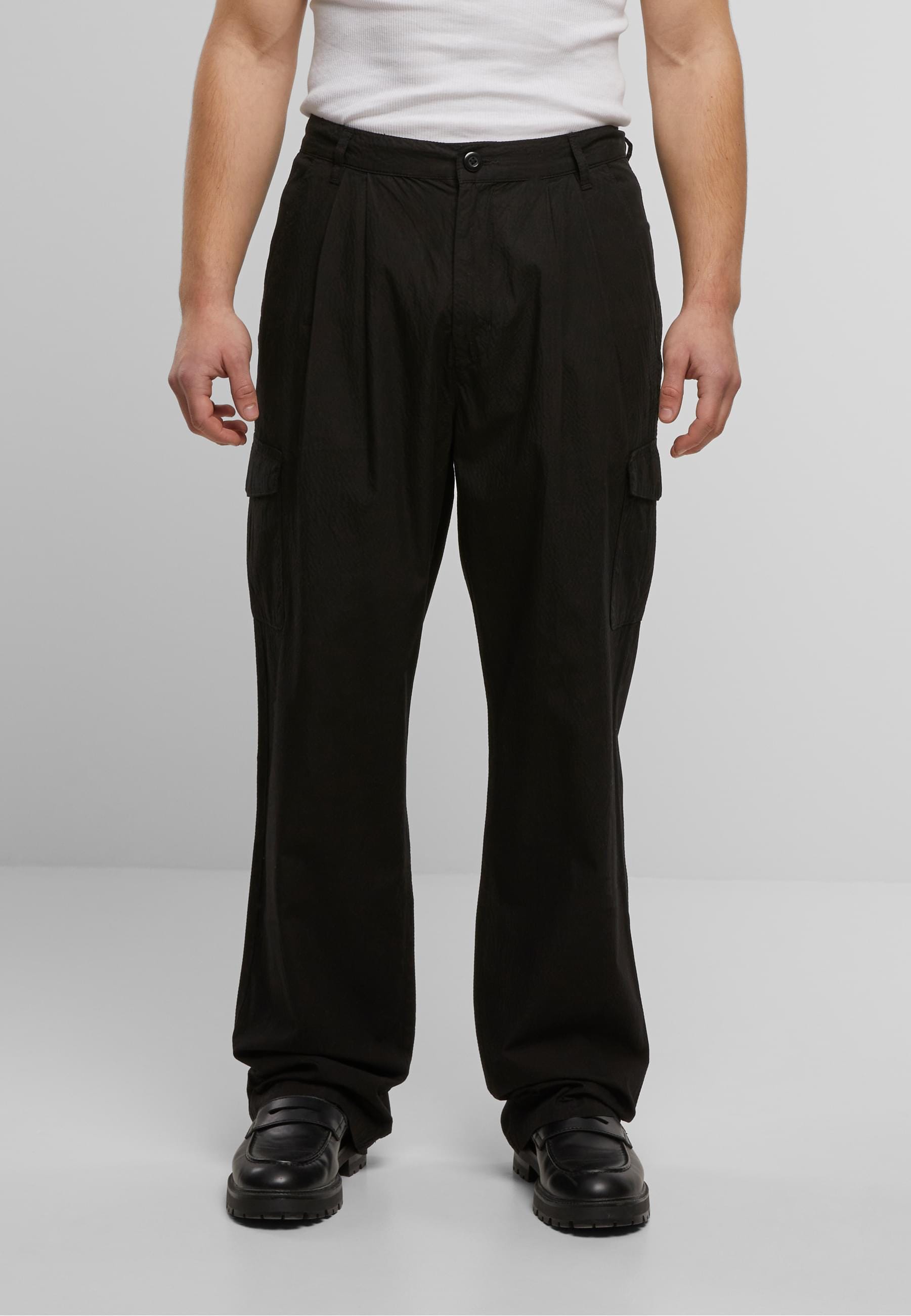 URBAN CLASSICS Cargohose »Urban Classics Wide Pleated Cargo Pants«, (1 tlg.)