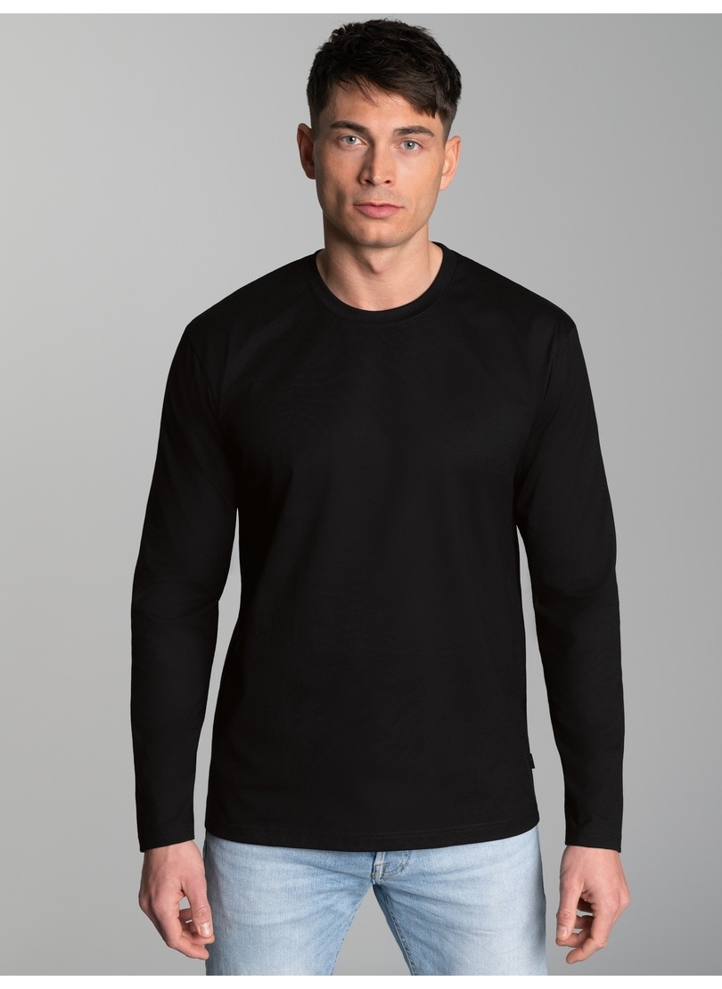 Trigema T-Shirt "TRIGEMA Langarmshirt aus 100% Baumwolle" 1 Stk.