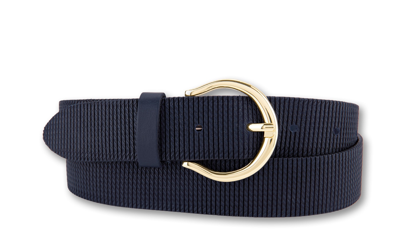 BERND GÖTZ Ledergürtel "Ledergürtel mit feiner Streifenprägung und Goldschl günstig online kaufen