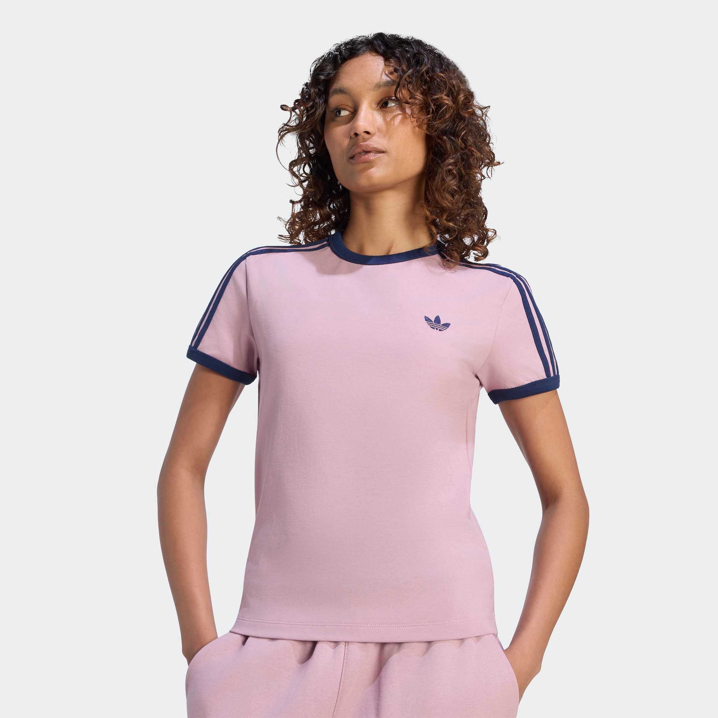 adidas Originals T-Shirt "3-STREIFEN, SCHMAL GESCHNITTEN" sanft anliegende Passform, ohne Verschluss, für sportlichen Look