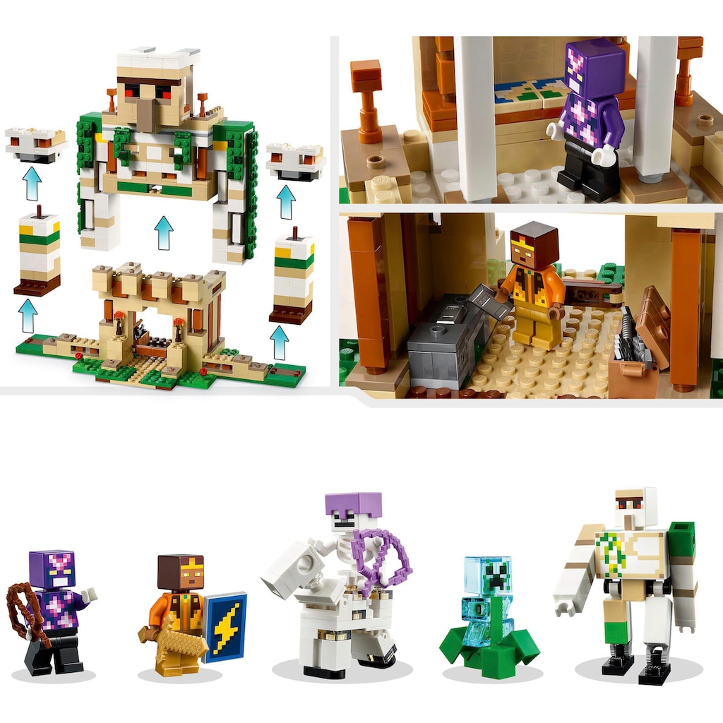 LEGO® Konstruktionsspielsteine »Die Eisengolem-Festung (21250), LEGO® Minecraft«, (868 St.)