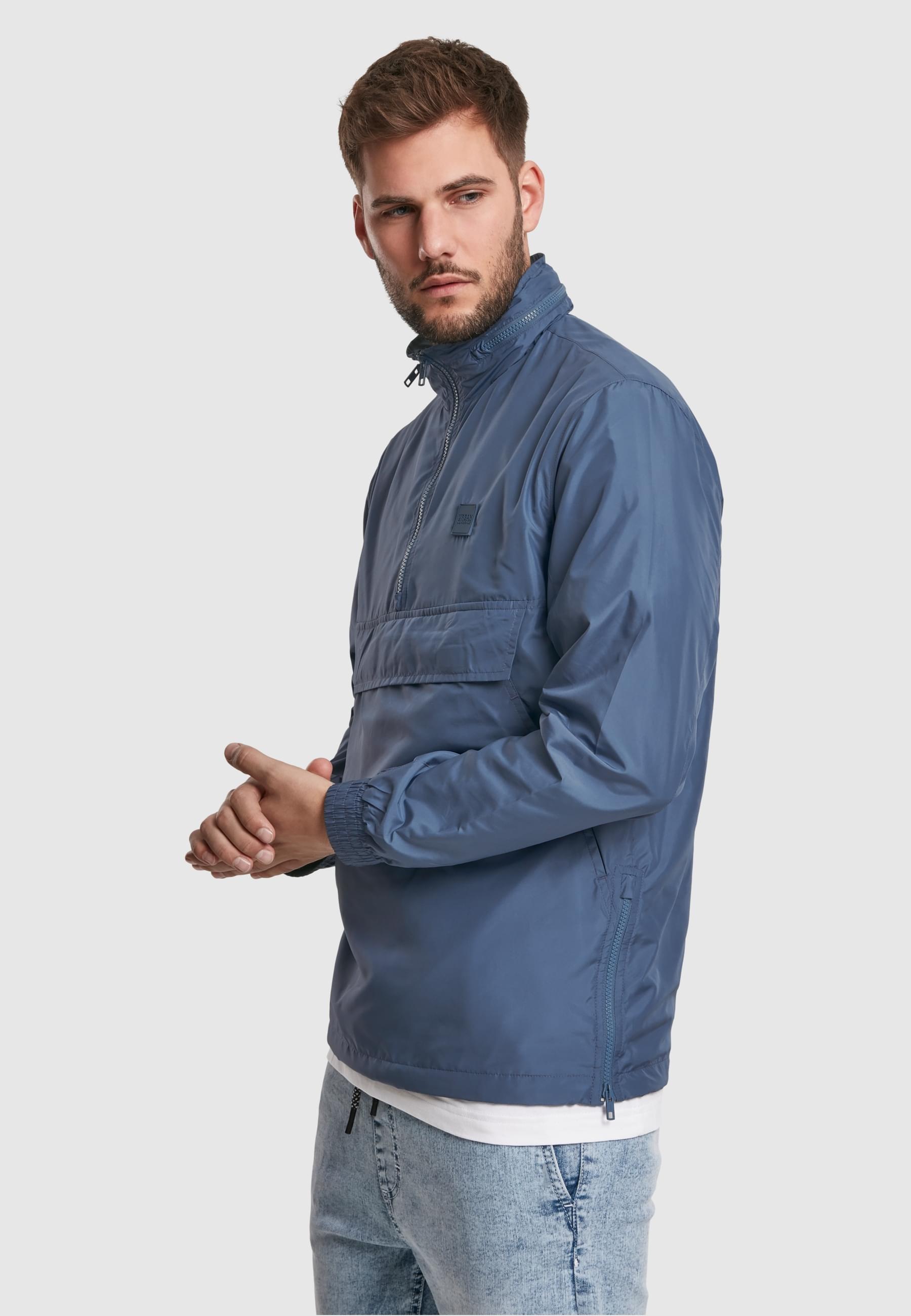 URBAN CLASSICS Allwetterjacke »Urban Classics Herren Hidden Hood Pull Over Jacket«, (1 St.), mit Kapuze