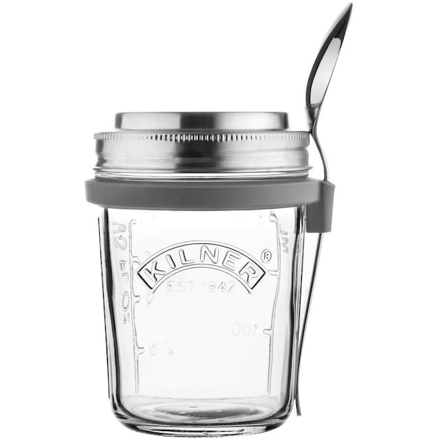 KILNER Vorratsglas, (1 tlg.), für Jogurth, Quark, inkl. Edelstahllöffel, 350  ml bestellen | BAUR