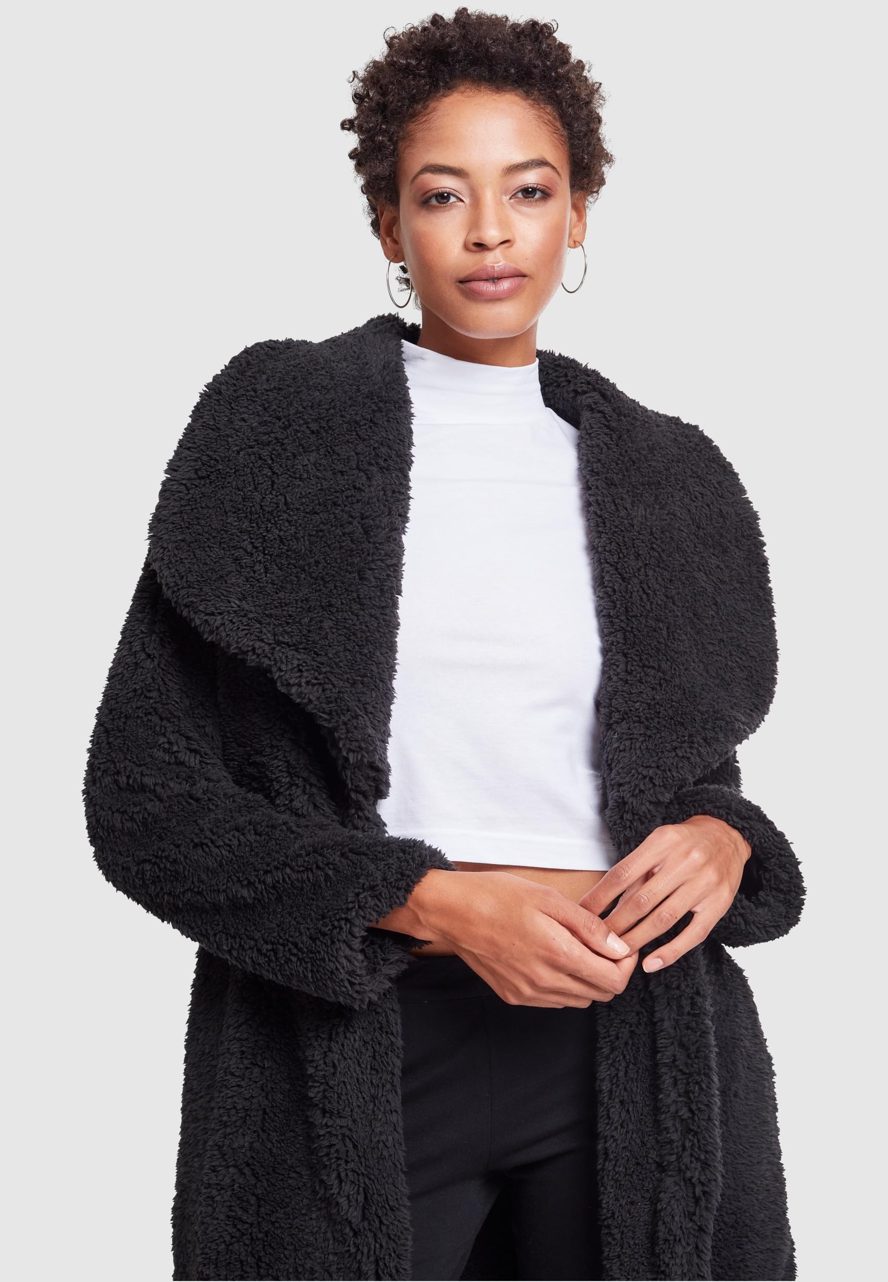 URBAN CLASSICS Parka »Urban Classics Damen Ladies Soft Sherpa Coat«, (1 St.), ohne Kapuze