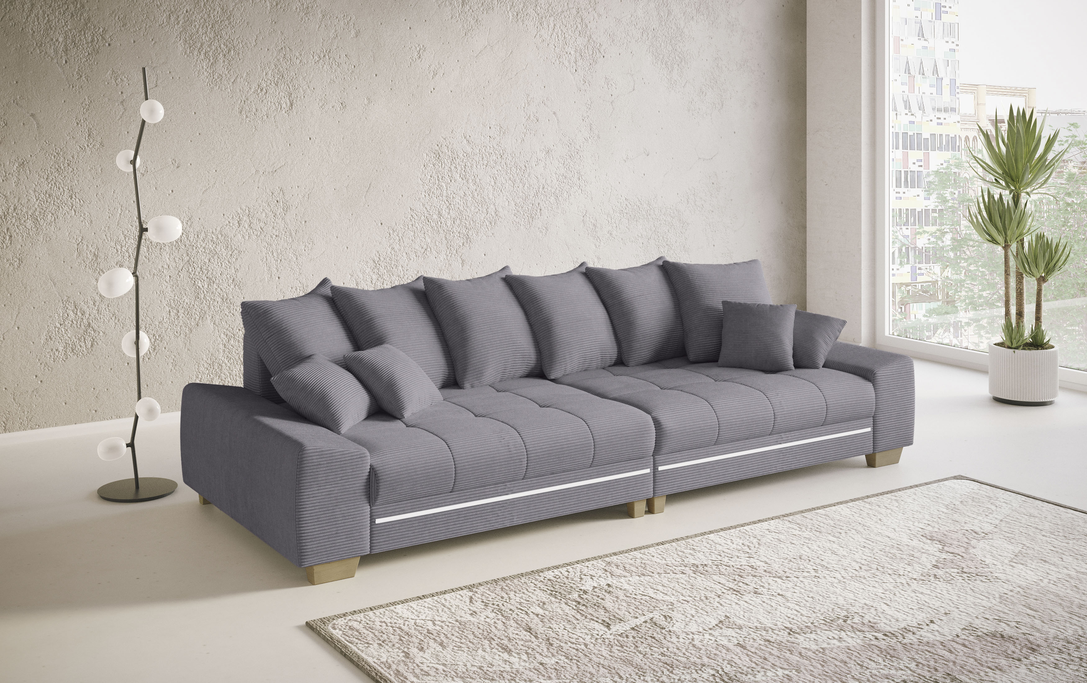 Thumbnail - Mr. Couch Big-Sofa "Nikita II" mit RGB-LED Beleuchtung, Kaltschaumpolsterung bis 140 kg belastbar