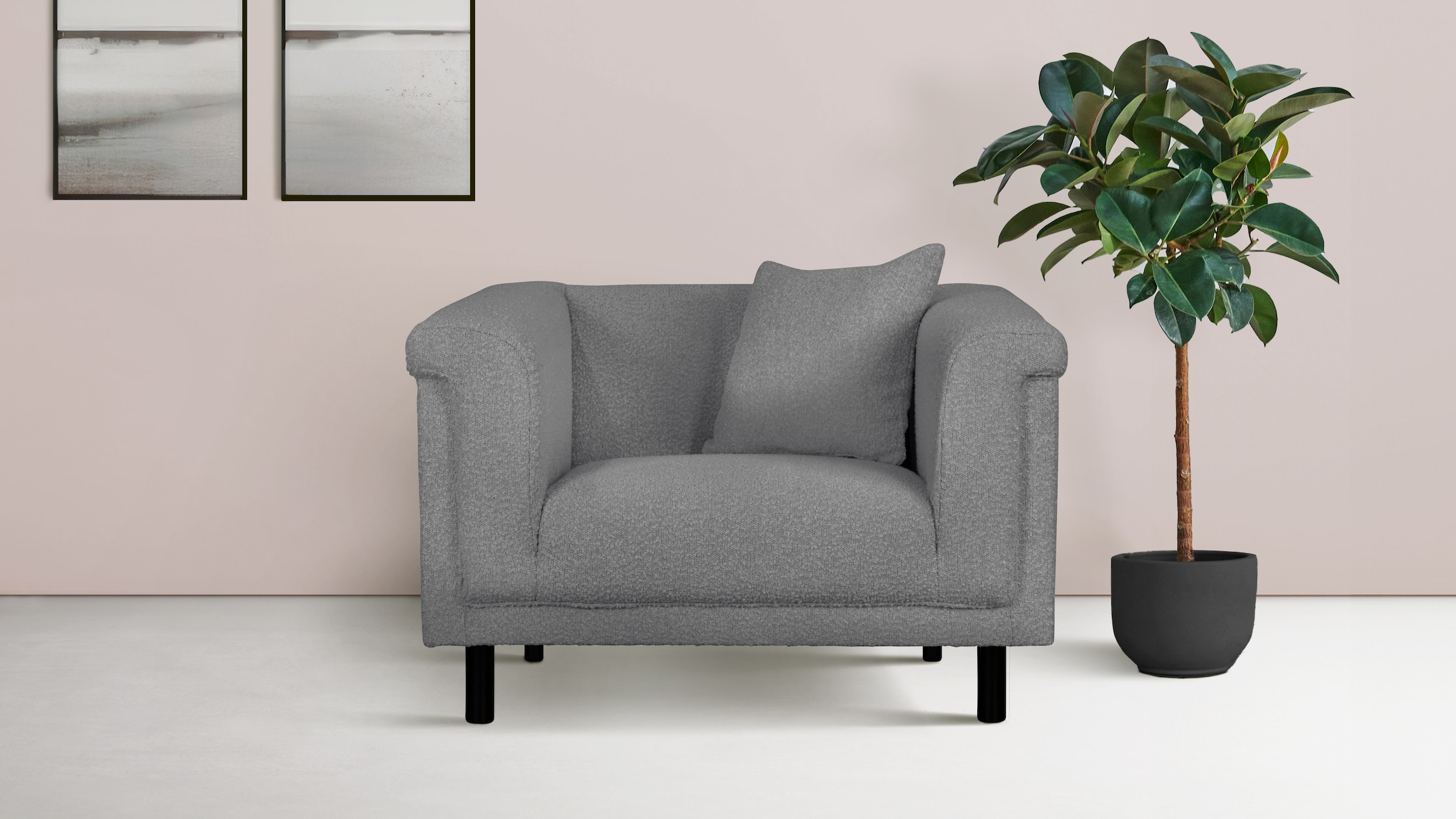 INOSIGN Sessel "AGNIA B/T/H: 100/85/71 cm" incl. Zierkissen, auch in Cord u günstig online kaufen
