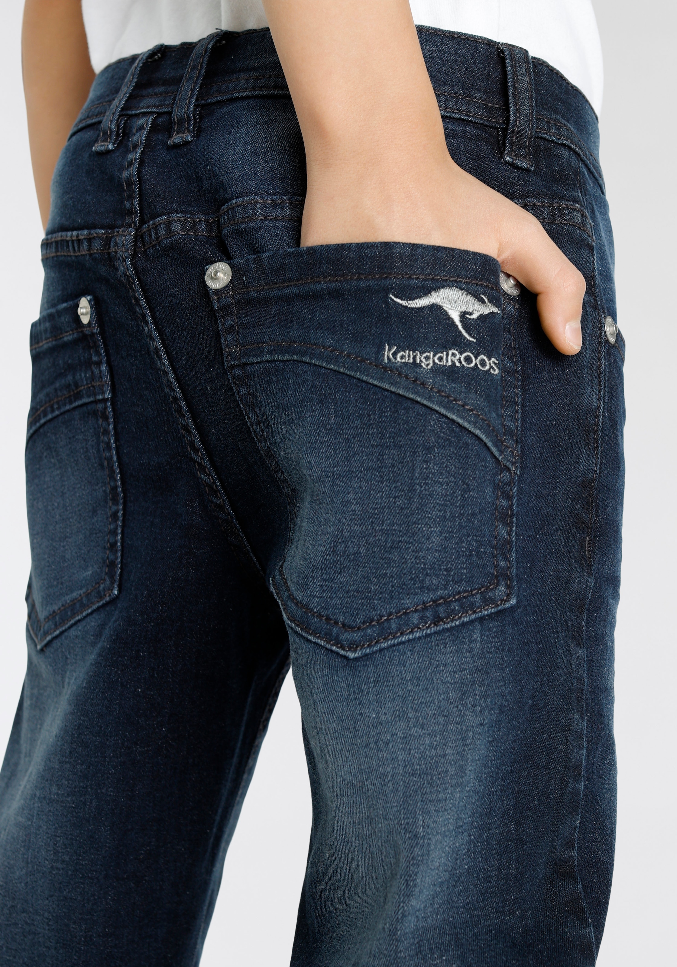 fit regular | Beinverlauf« geradem KangaROOS Stretch-Jeans mit », BAUR