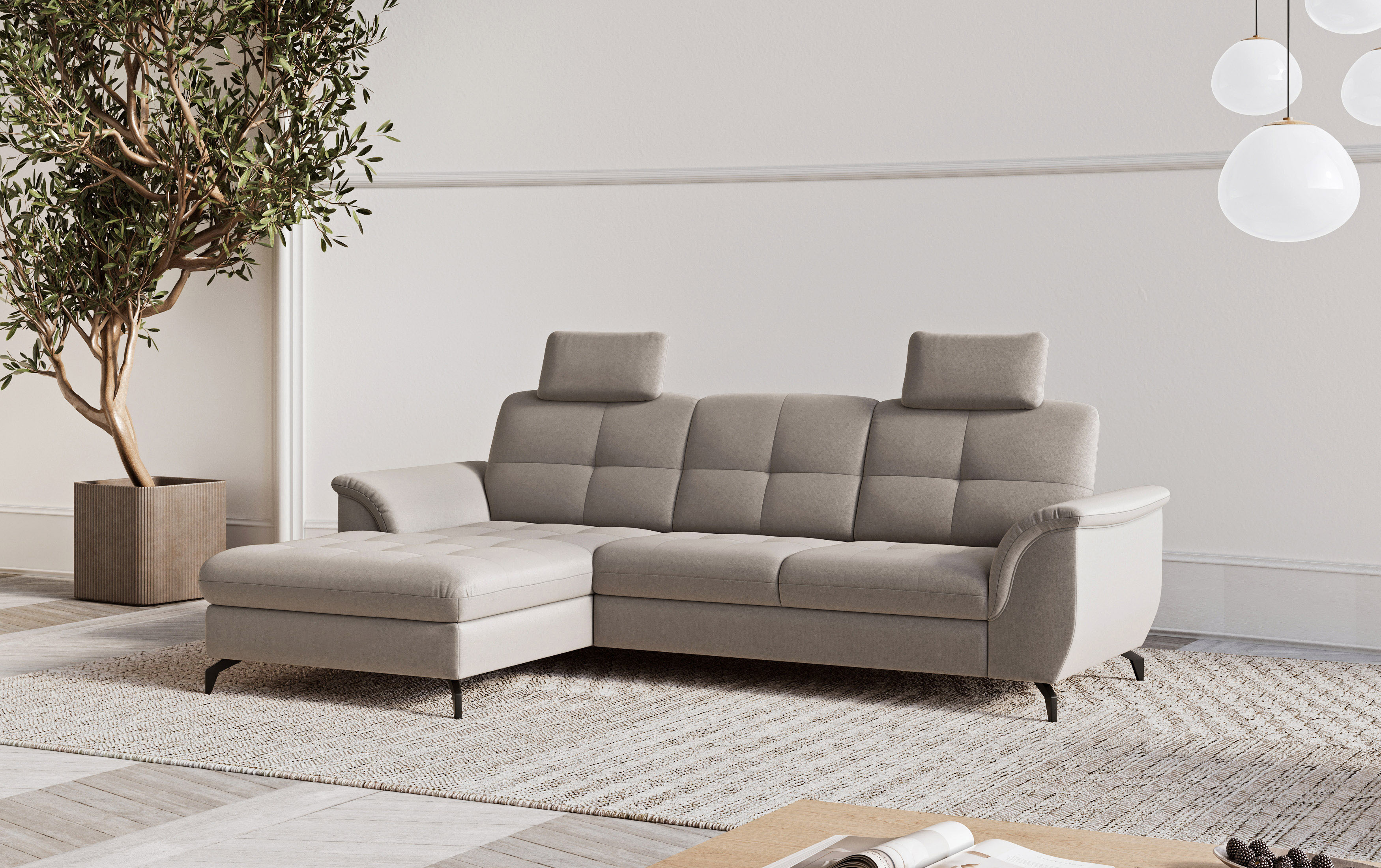sit&more Ecksofa "Zora" wahlweise mit Schlaffunktion und Bettkasten