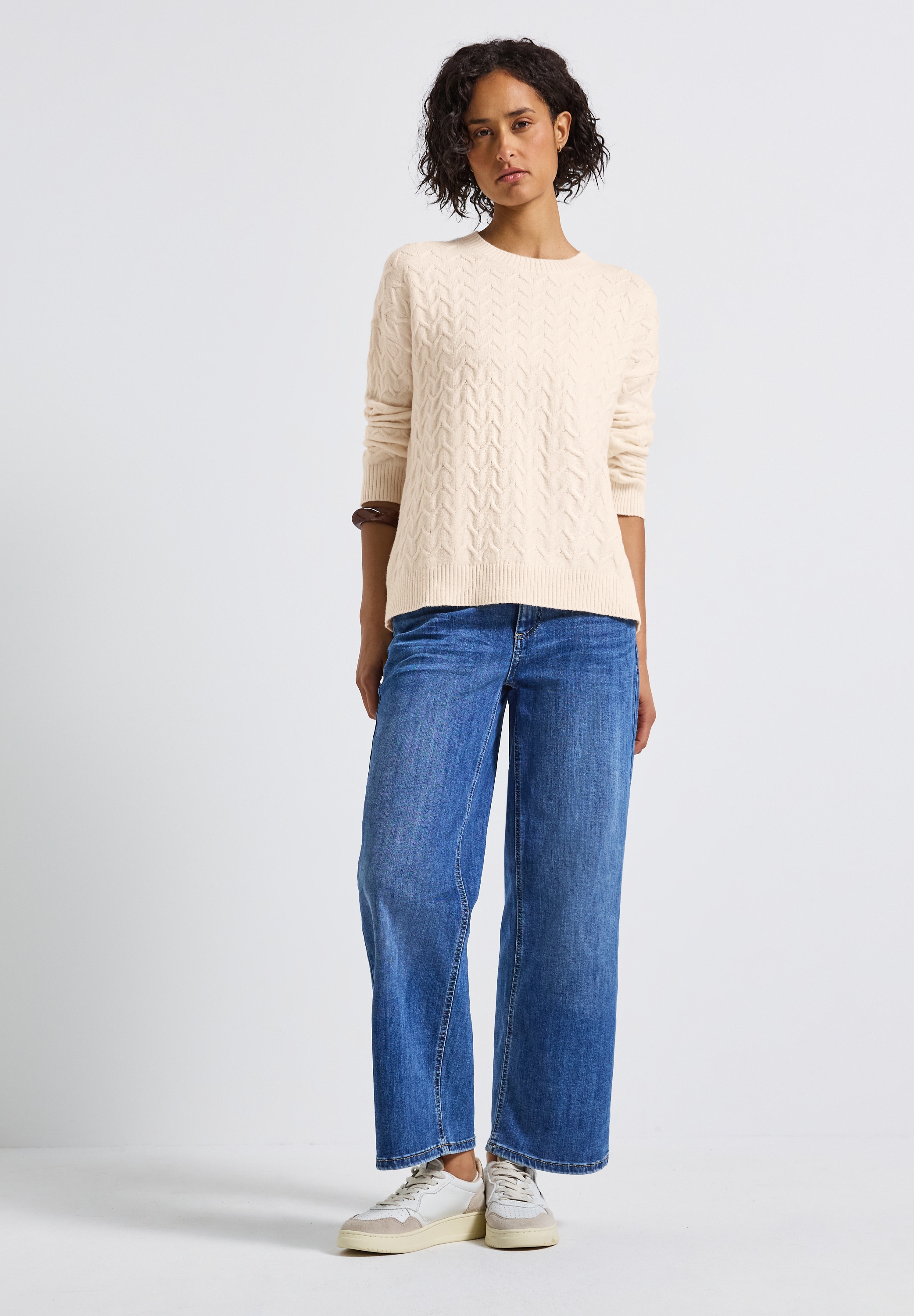 STREET ONE Strickpullover, mit Rundhalsausschnitt