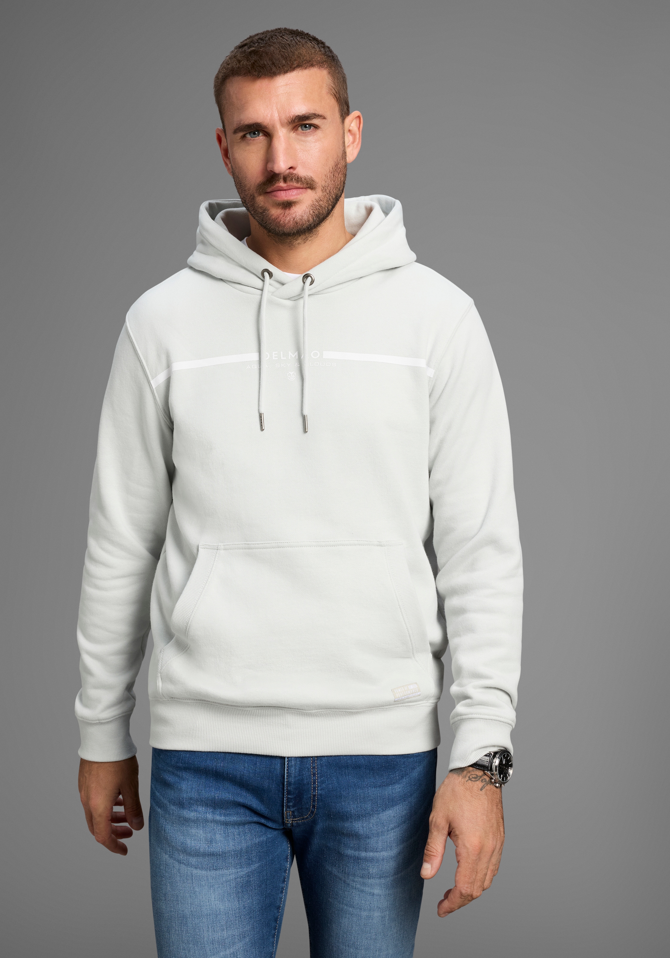 DELMAO Kapuzensweatshirt, Langarm, lockere Passform, mit Print, mit Kapuze günstig online kaufen