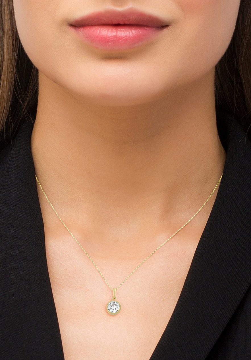 Amor Kette mit Anhänger »2014374«, Made in Germany - mit Zirkonia (synth.)