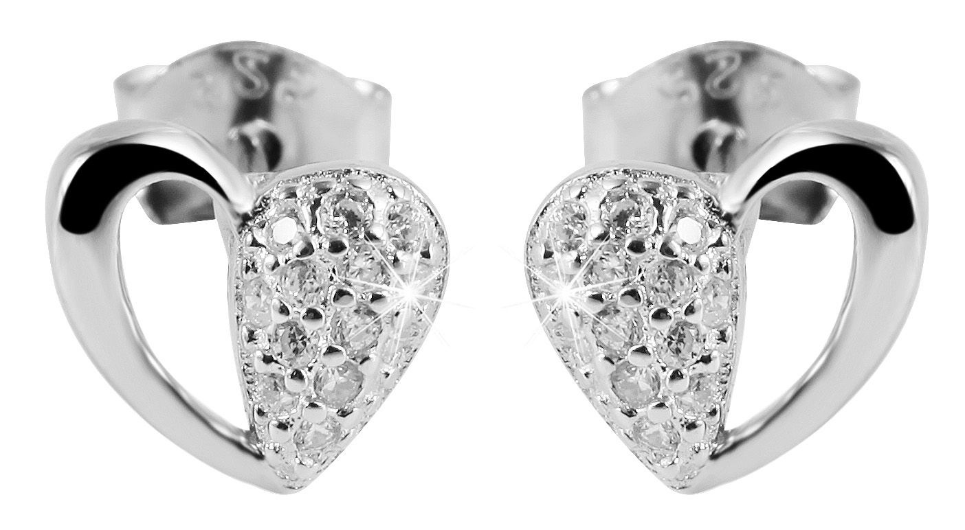 Adelia´s Paar Ohrhänger "Damen Ohrringe – Ohrstecker aus 925 Silber mit Zir günstig online kaufen