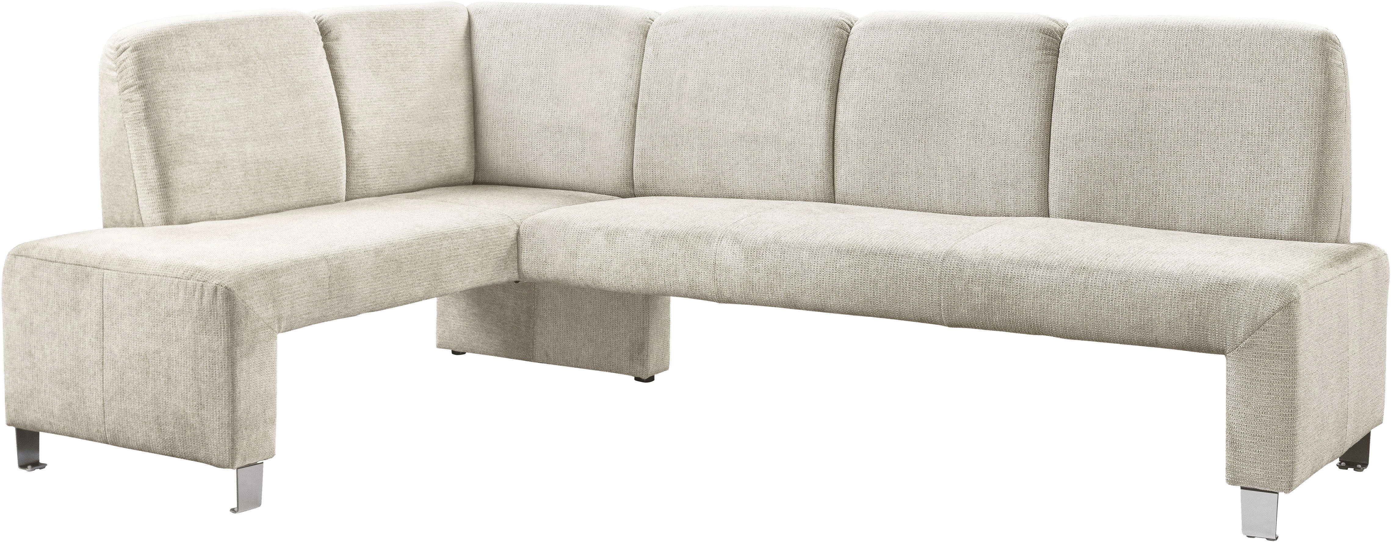 exxpo - sofa fashion Eckbank "Intenso, viele Bezugsstoffe Cord, Struktur 243/158 cm (B/T)" hohe Bodenfreiheit, frei im Raum stellbar, hoher Sitzkomfort