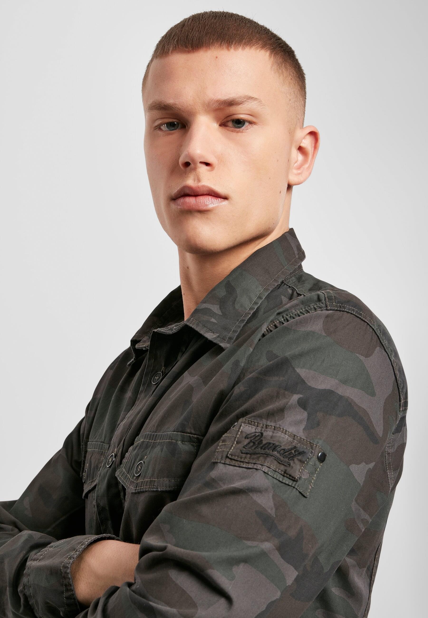 Brandit Langarmhemd »Brandit Herren Slim Worker Shirt«, (1 tlg.)