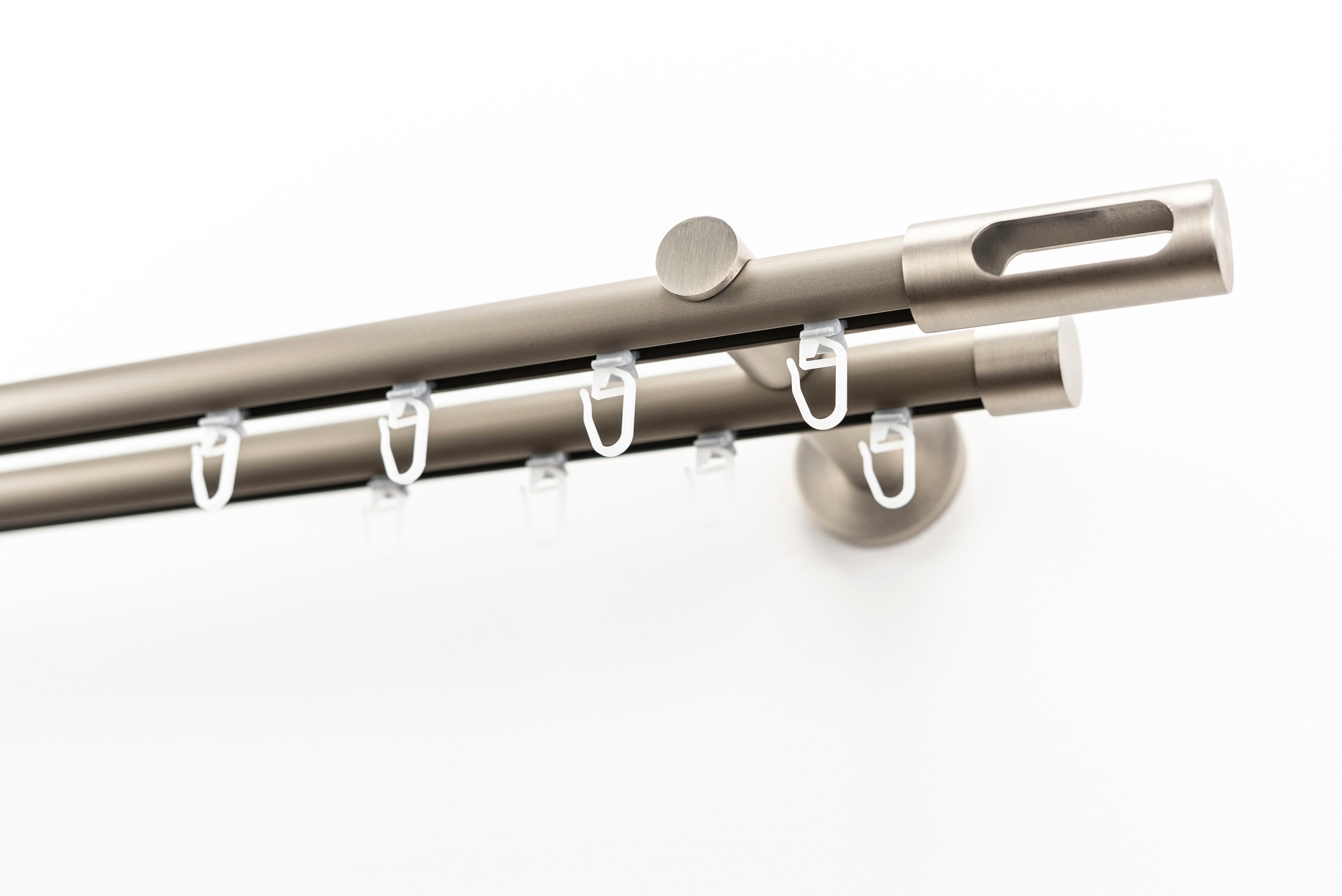 GARESA Gardinenstange "EASY" Ø 20 mm 2 läufig-läufig Wunschmaßlänge günstig online kaufen