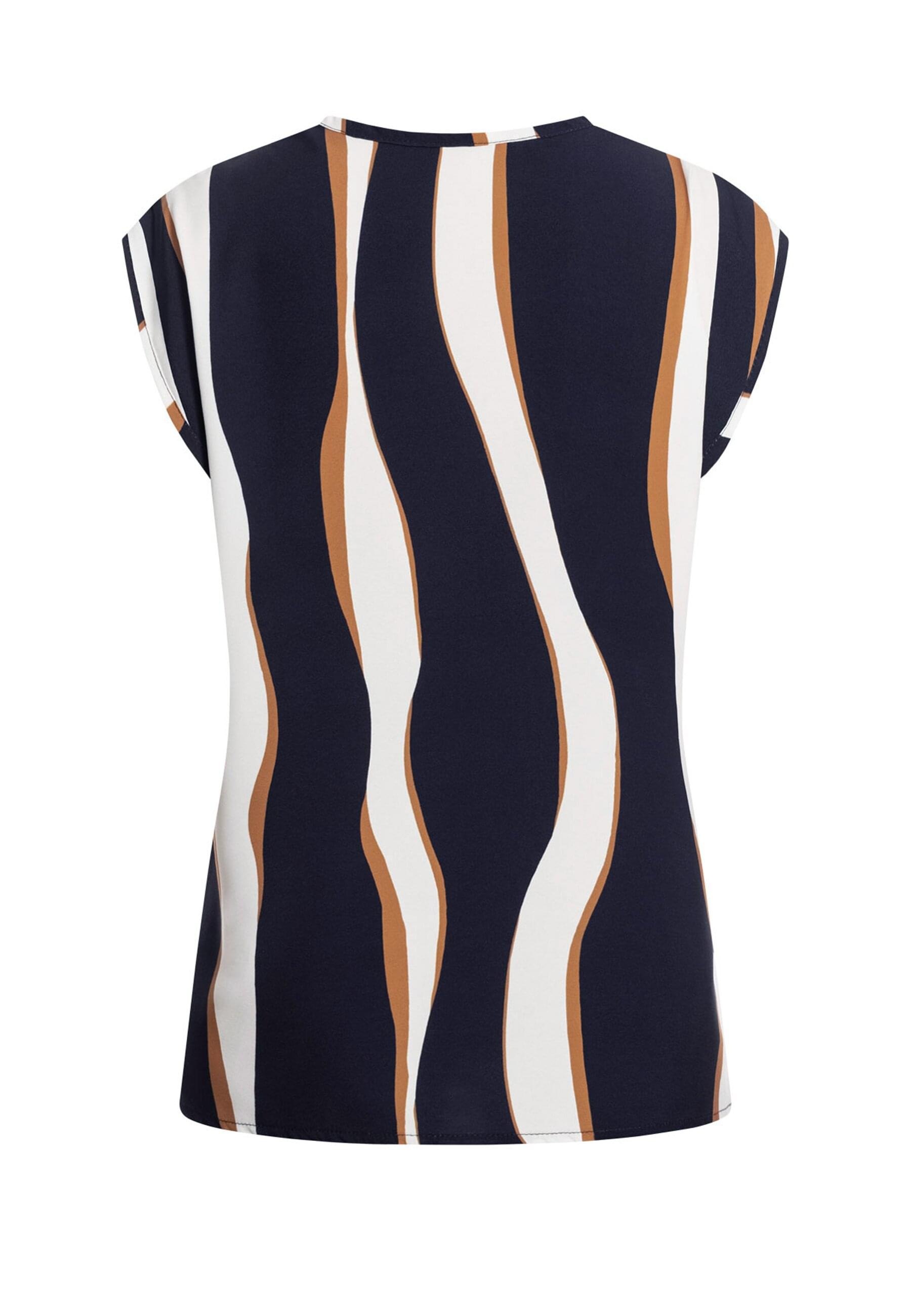 CLOUD 5IVE T-Shirt "CLOUD 5IVE V-Neck Top mit Häkelbordüre und Wellen Print günstig online kaufen